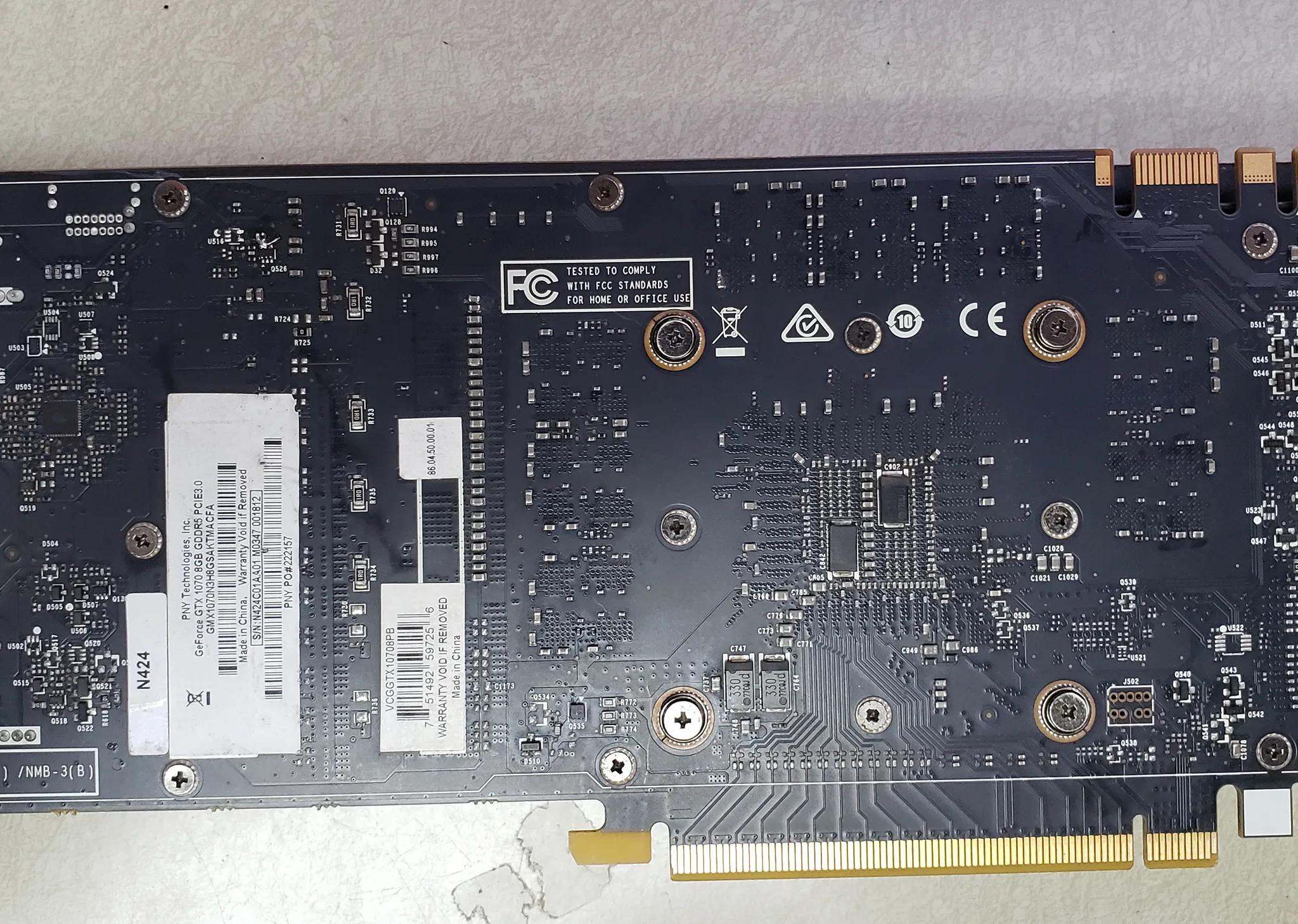 PNY GTX 1070 graphics card with 8gb memory