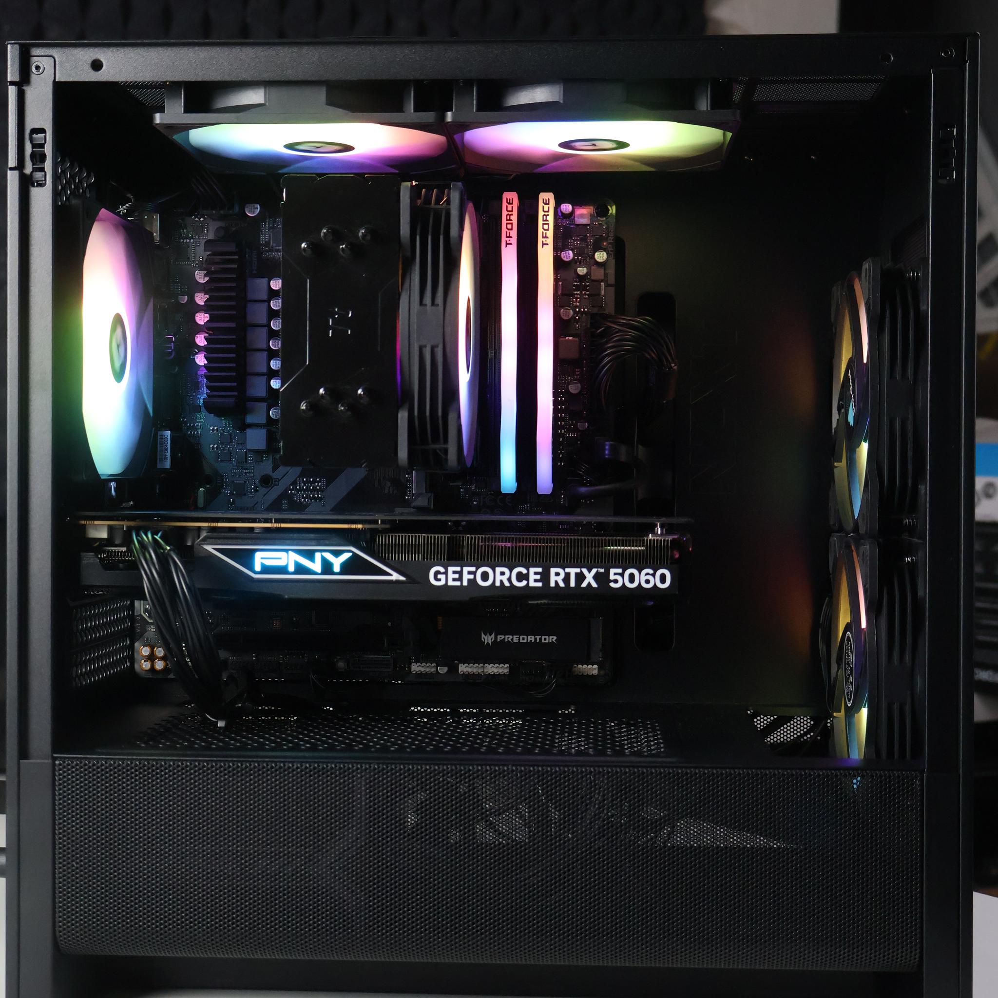 ⚫ Ryzen 5 7600X/RTX 5060 8 GB Gaming/Streaming PC ⚫