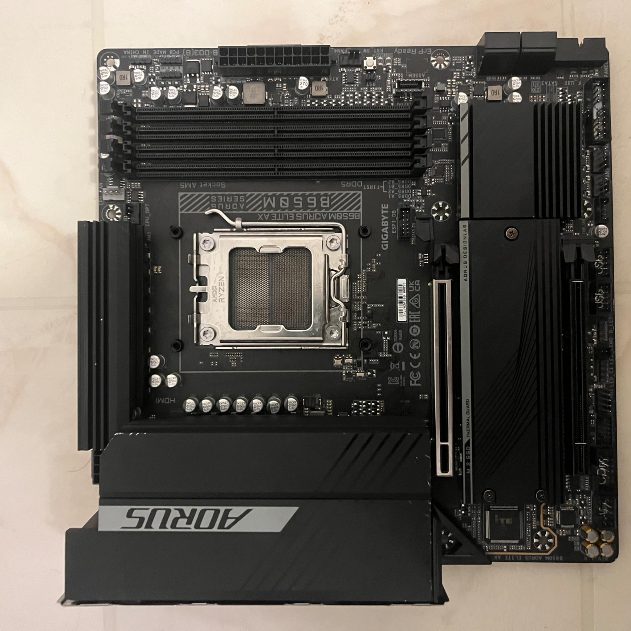 GIGABYTE B650M AORUS Elite AX (AM5/ LGA 1718/Micro-ATX/ DDR5/ 2* M.2/ PCIe 5.0)