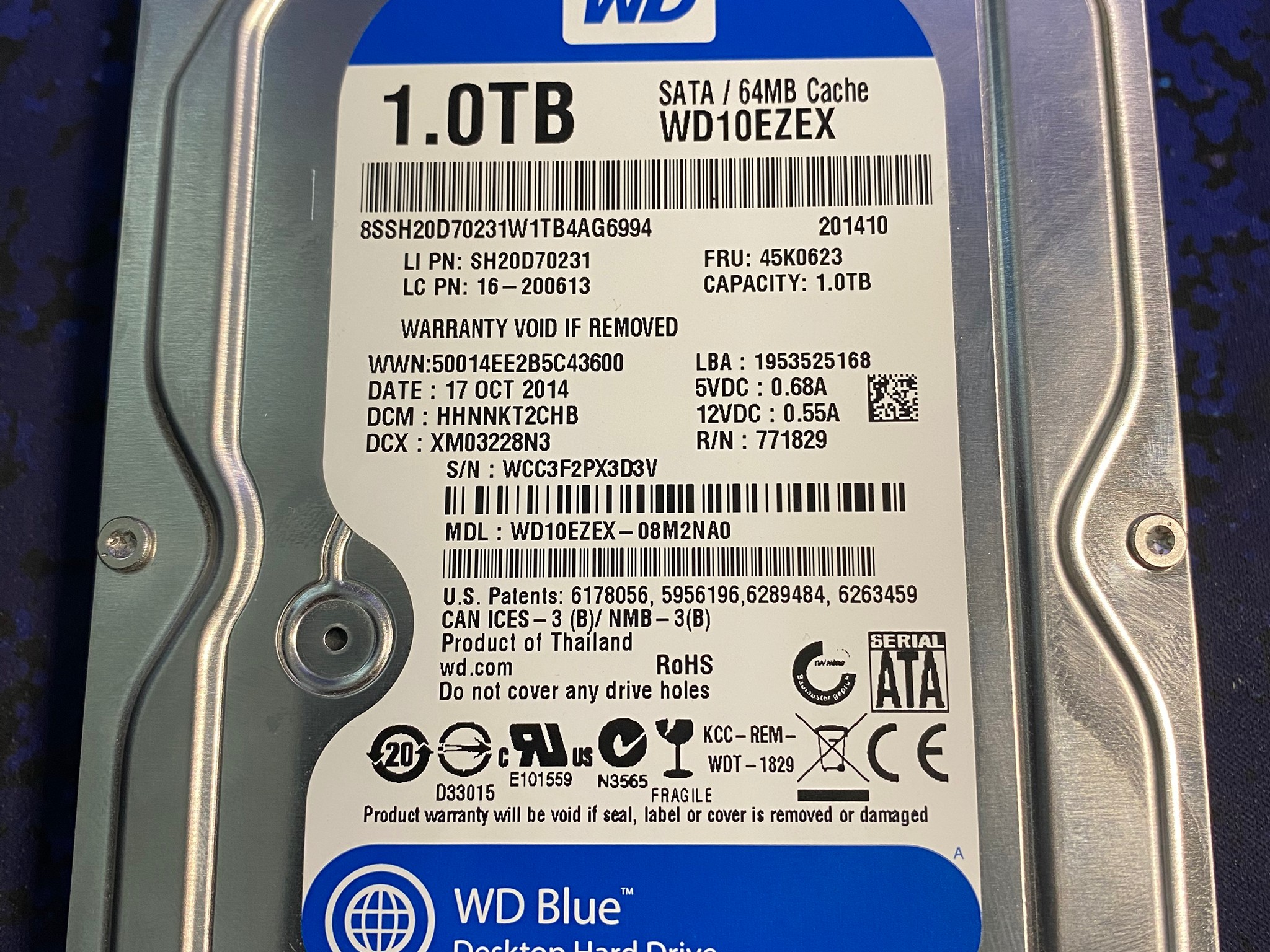 Western Digital WD Green 1 TB 3.5" 5400RPM Internal Hard Drive Lightly used office drive.