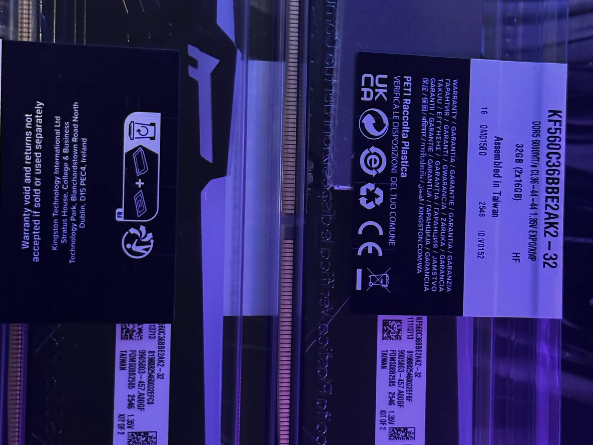 32 GB DDR5 - Kingston Fury 6000 MT/s (KF560C36BBE2AK2-32)