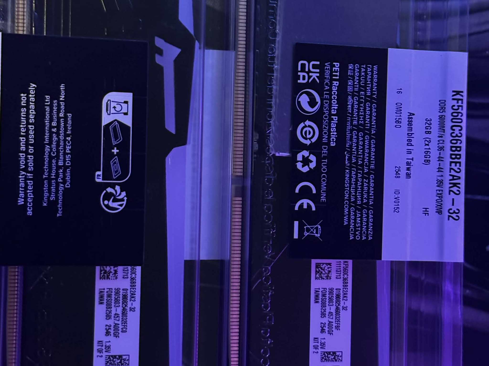 32 GB DDR5 - Kingston Fury 6000 MT/s (KF560C36BBE2AK2-32)