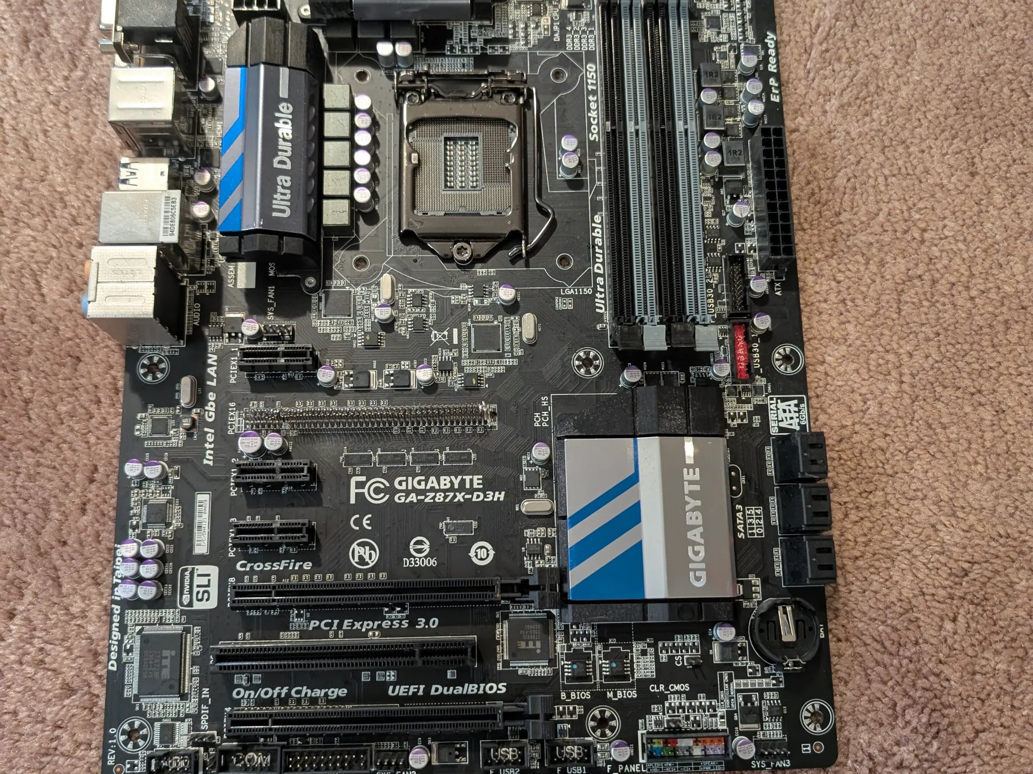 GIGABYTE GA-Z87X-D3H+32gb ddr3+i7