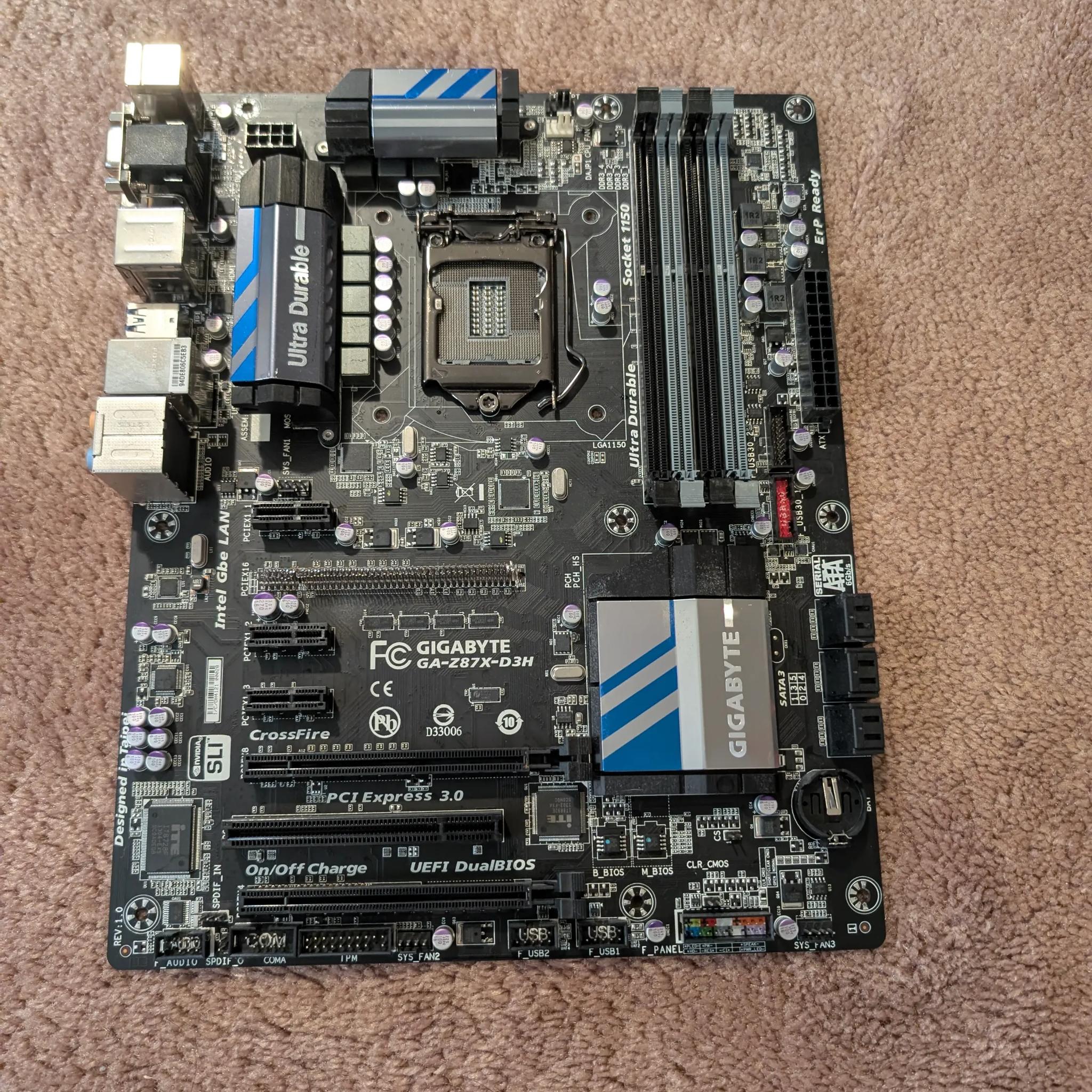 GIGABYTE GA-Z87X-D3H+32gb ddr3+i7