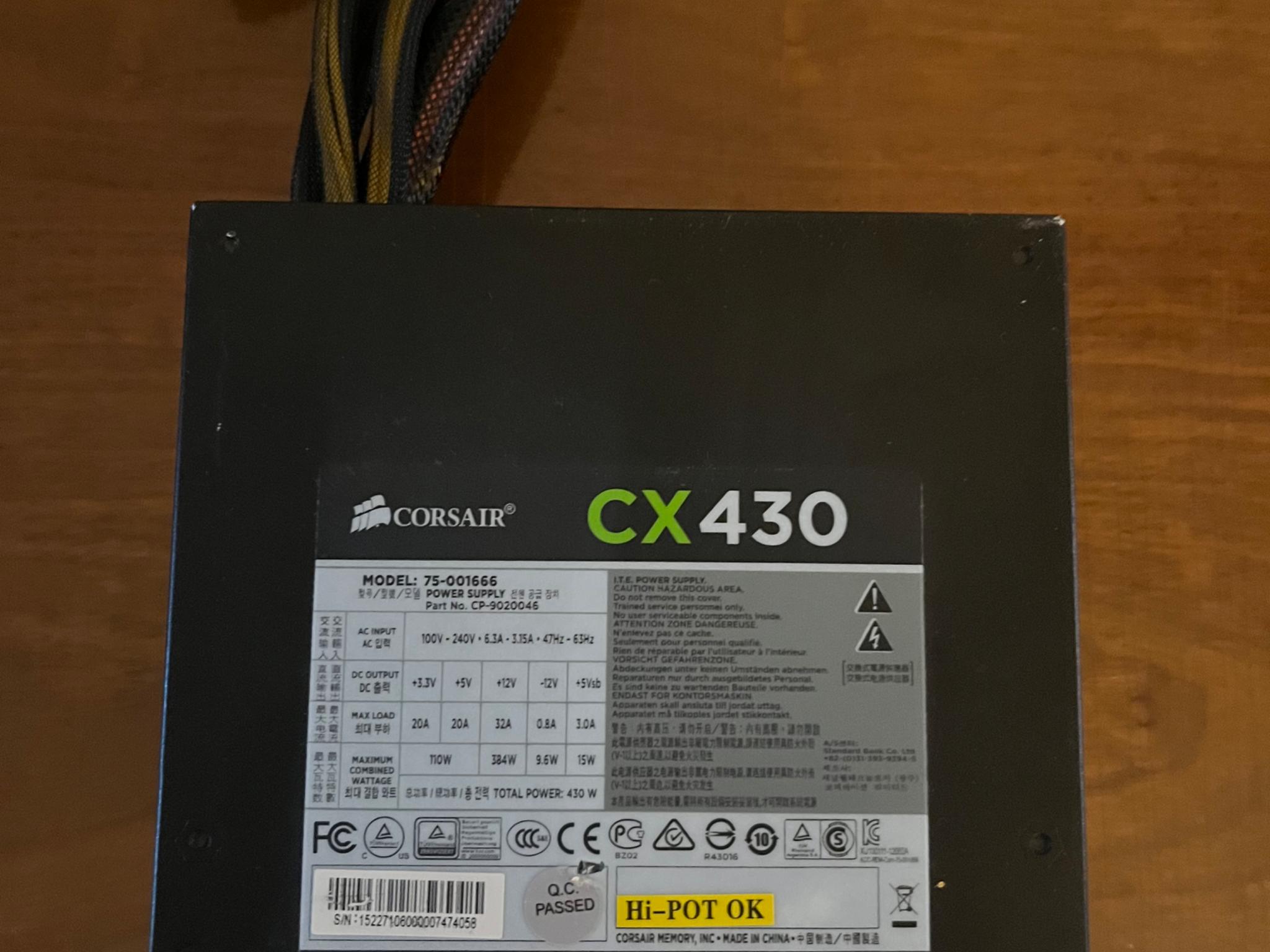 Corsair CX430 80 PLUS Bronze Certified