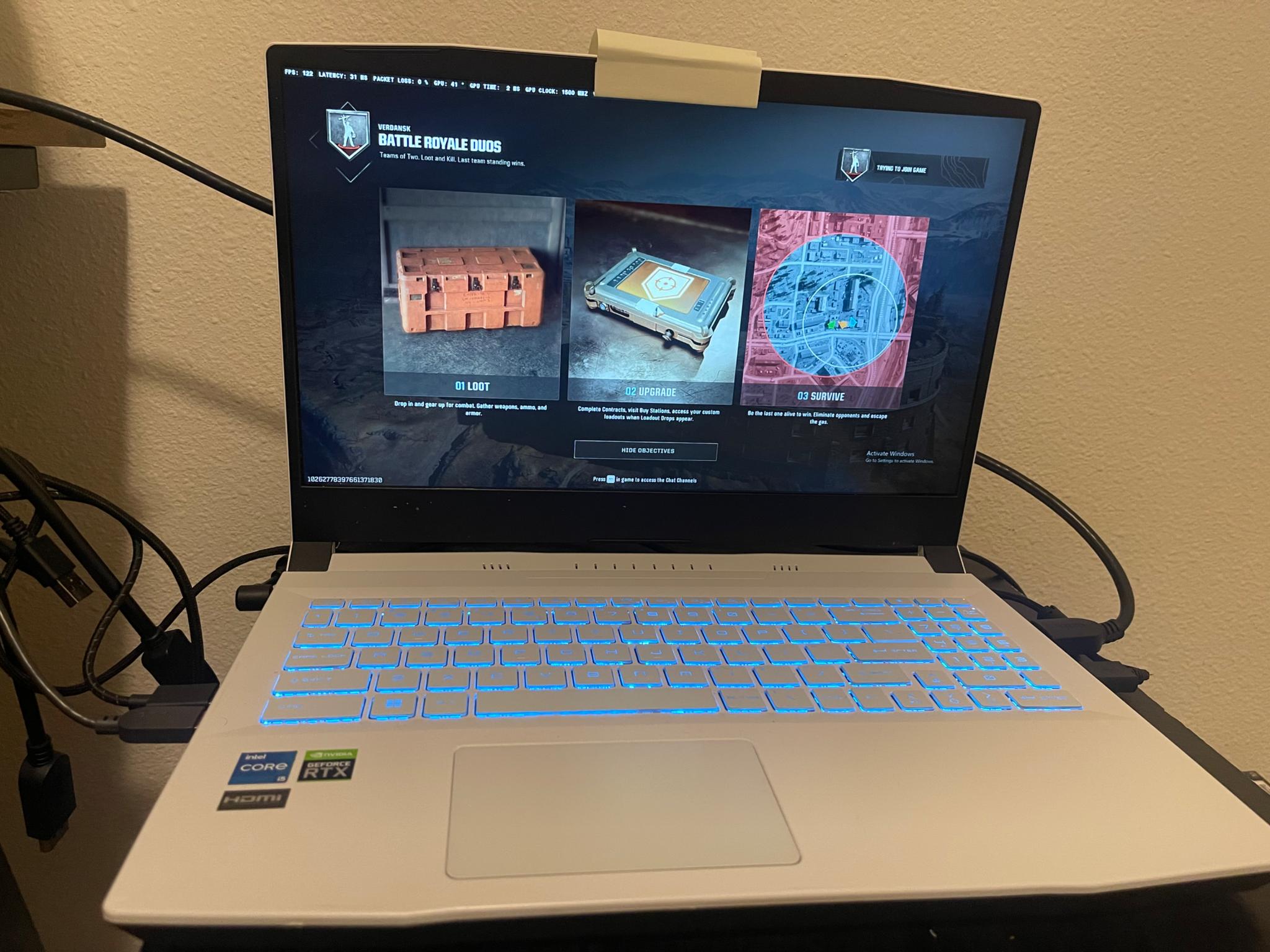 Msi sword gaming laptop (white)