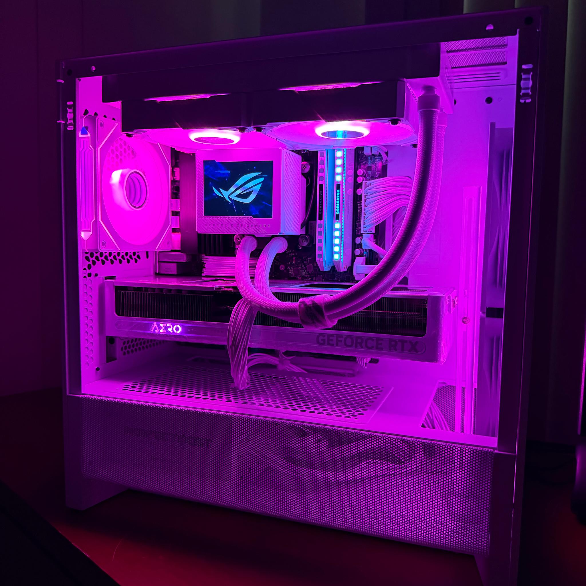 “Pink Panther” Gaming PC Customizable RGB Ryzen 7 8700G, RTX 5070 12GB, 32GB DDR5, 1TB Gen4 NVMe