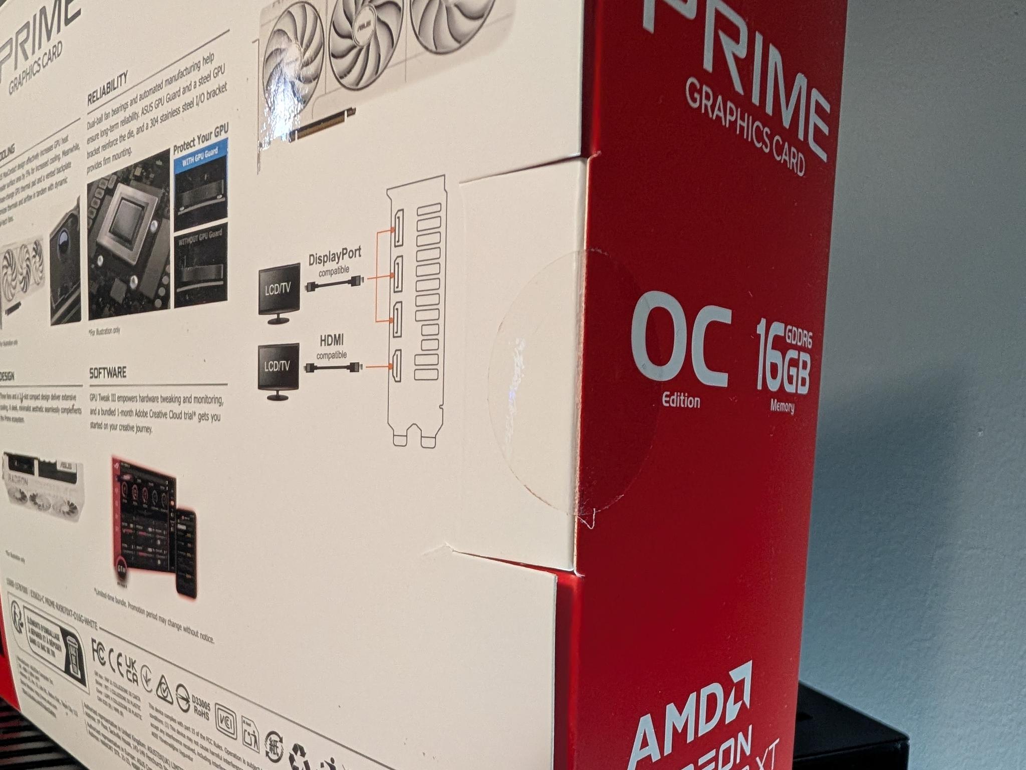 ASUS Prime Radeon RX 9070 XT White OC Edition GPU 16GB *BRAND NEW SEALED*