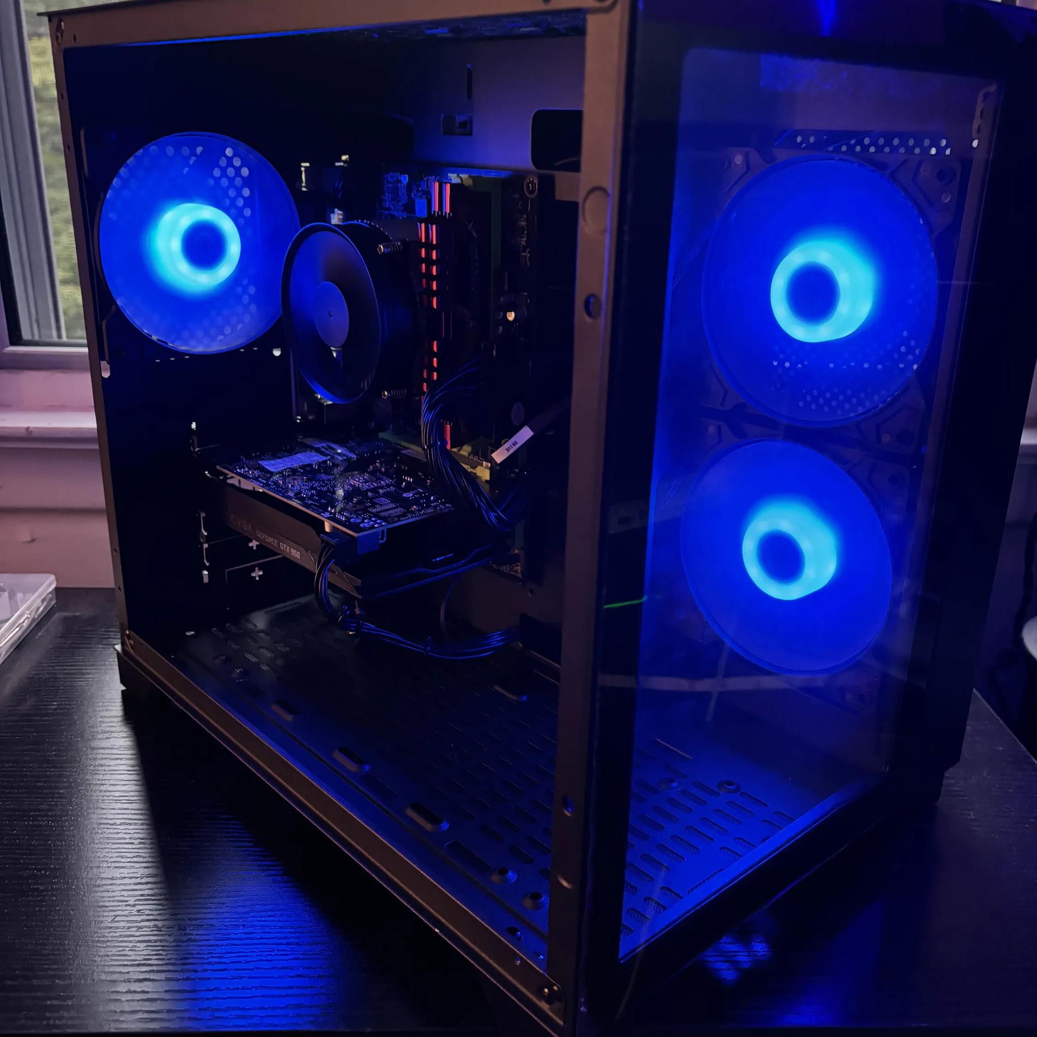 GAMING PC i5 16GB NVIDIA GTX 950 RGB Lighting RGB Fans Computer