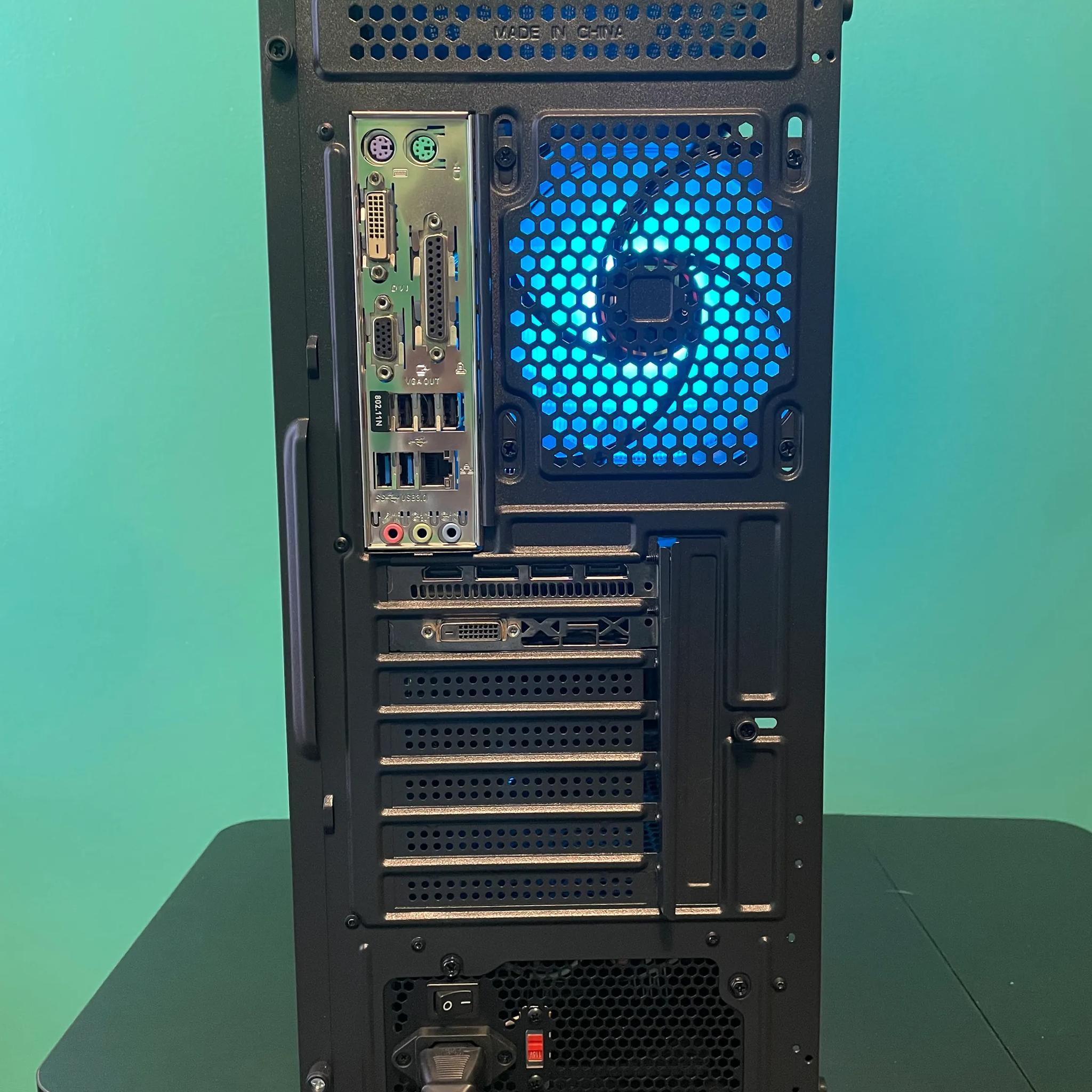 !ILLUSION! Glass Gaming PC | Intel i5 / Amd RX580 / 8GB / 600GB Win 10 Pro WiFi