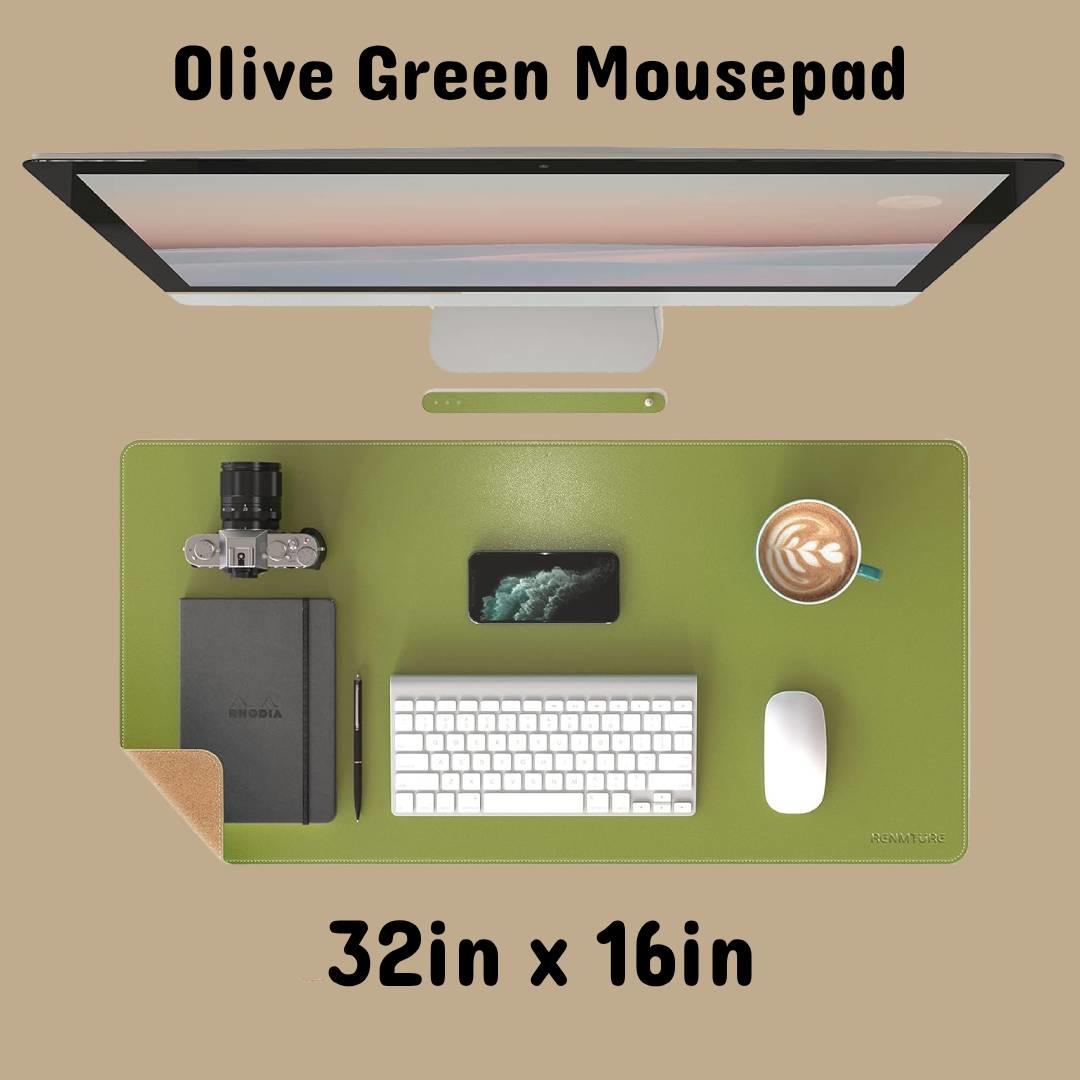 Olive Green Waterproof Mousepad (XL 32" x 16")
