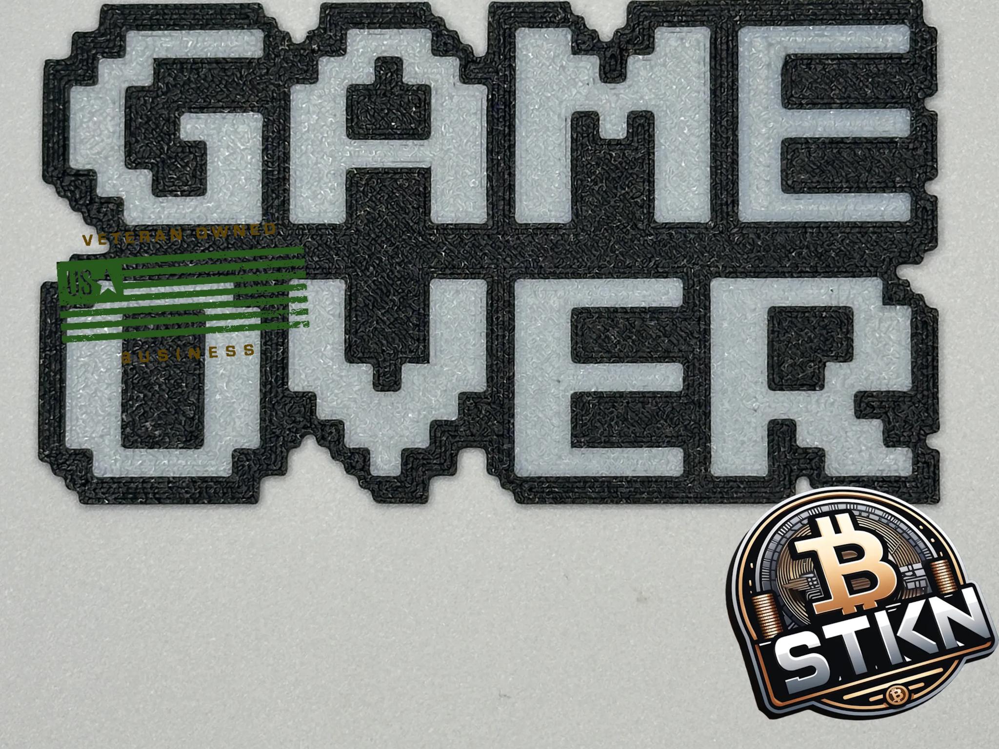 Retro 8 Bit GAME OVER Magnet