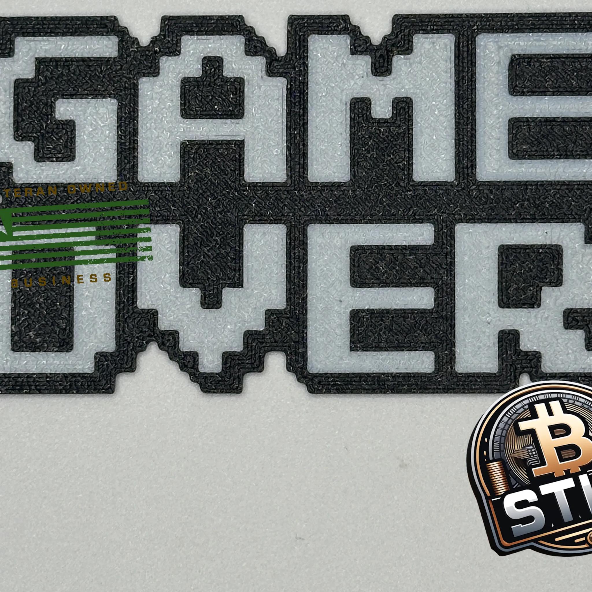 Retro 8 Bit GAME OVER Magnet