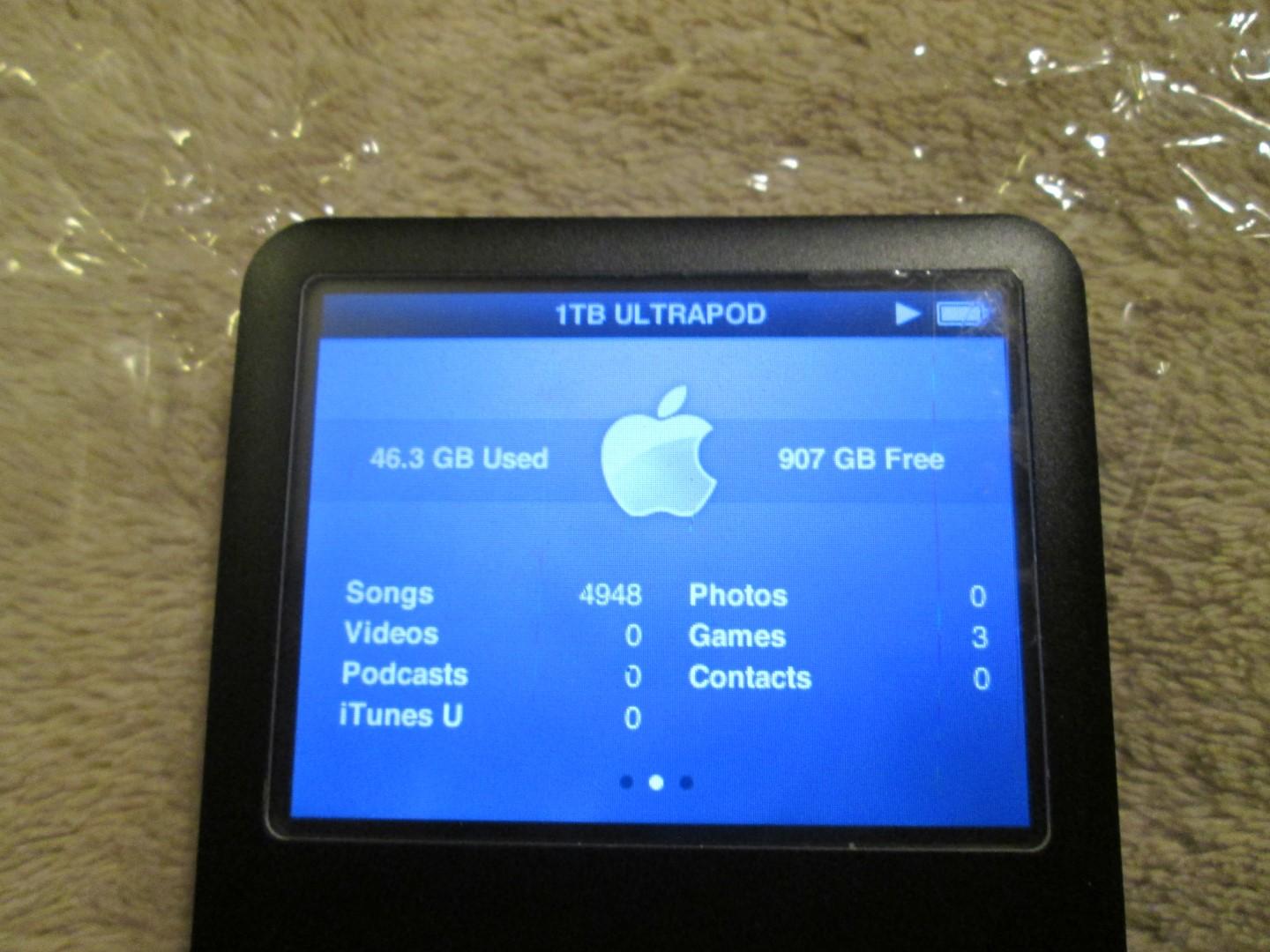 iPod Classic 1TB SSD + 3000mah Battery