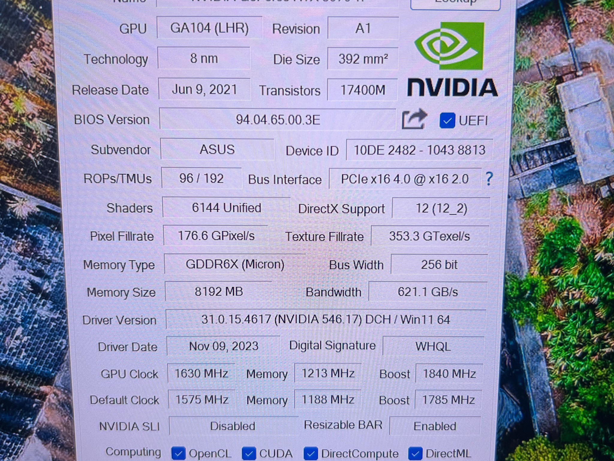 Asus Tuf 3070 Ti 8GB