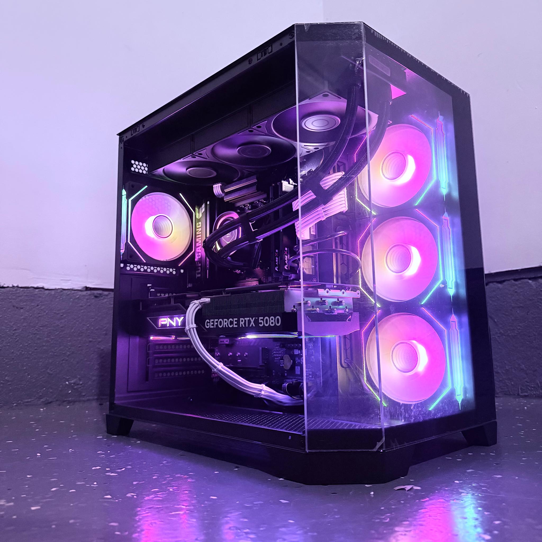 ⚫️"Titan Eclipse"🌈 | 4k Gaming | RTX 5080 | Ryzen 7 9800X3D | 32GB DDR5 | 3TB Storage | Free Ship