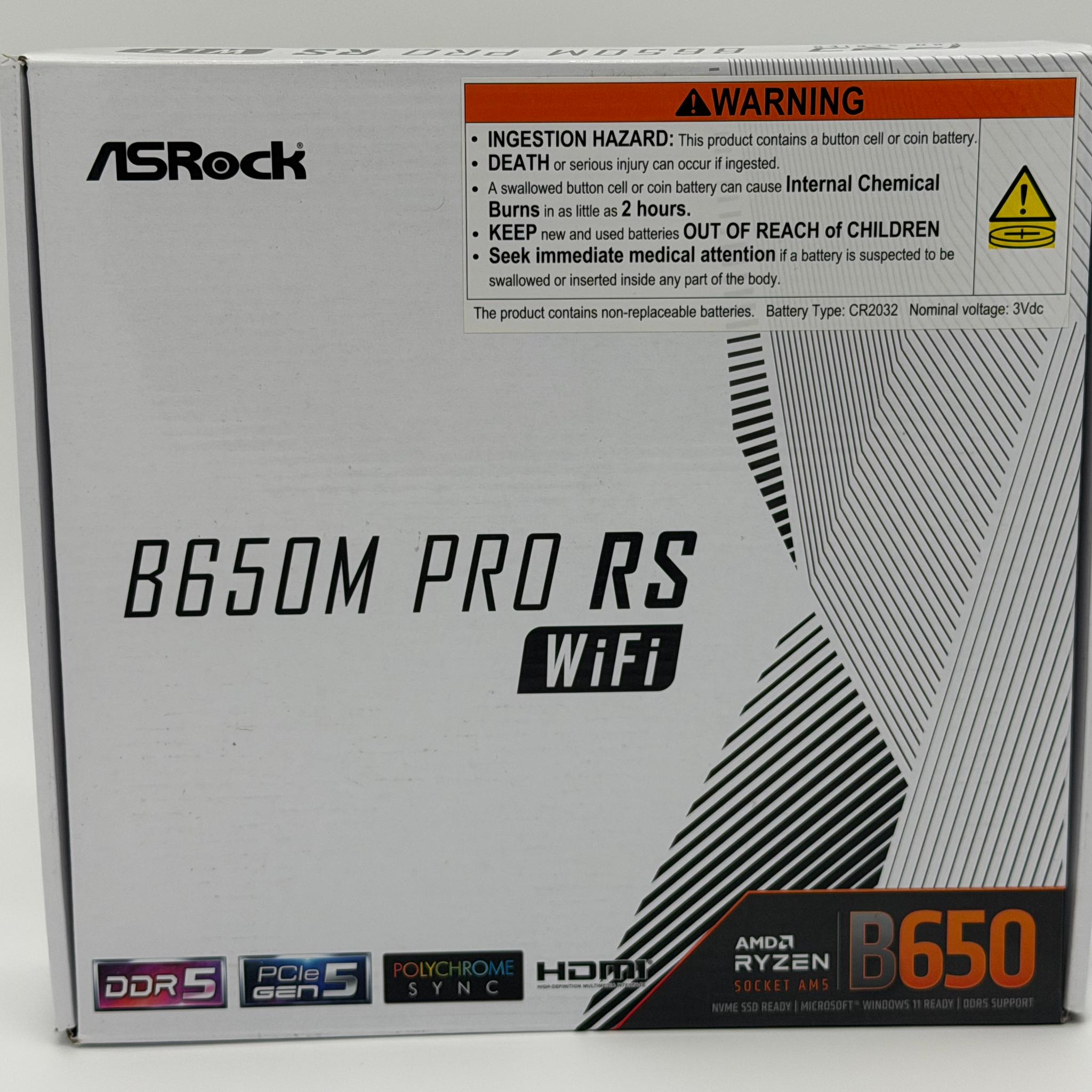 ASRock B650M Pro RS WiFi + Crucial T500 1TB + Windows 11 Setup
