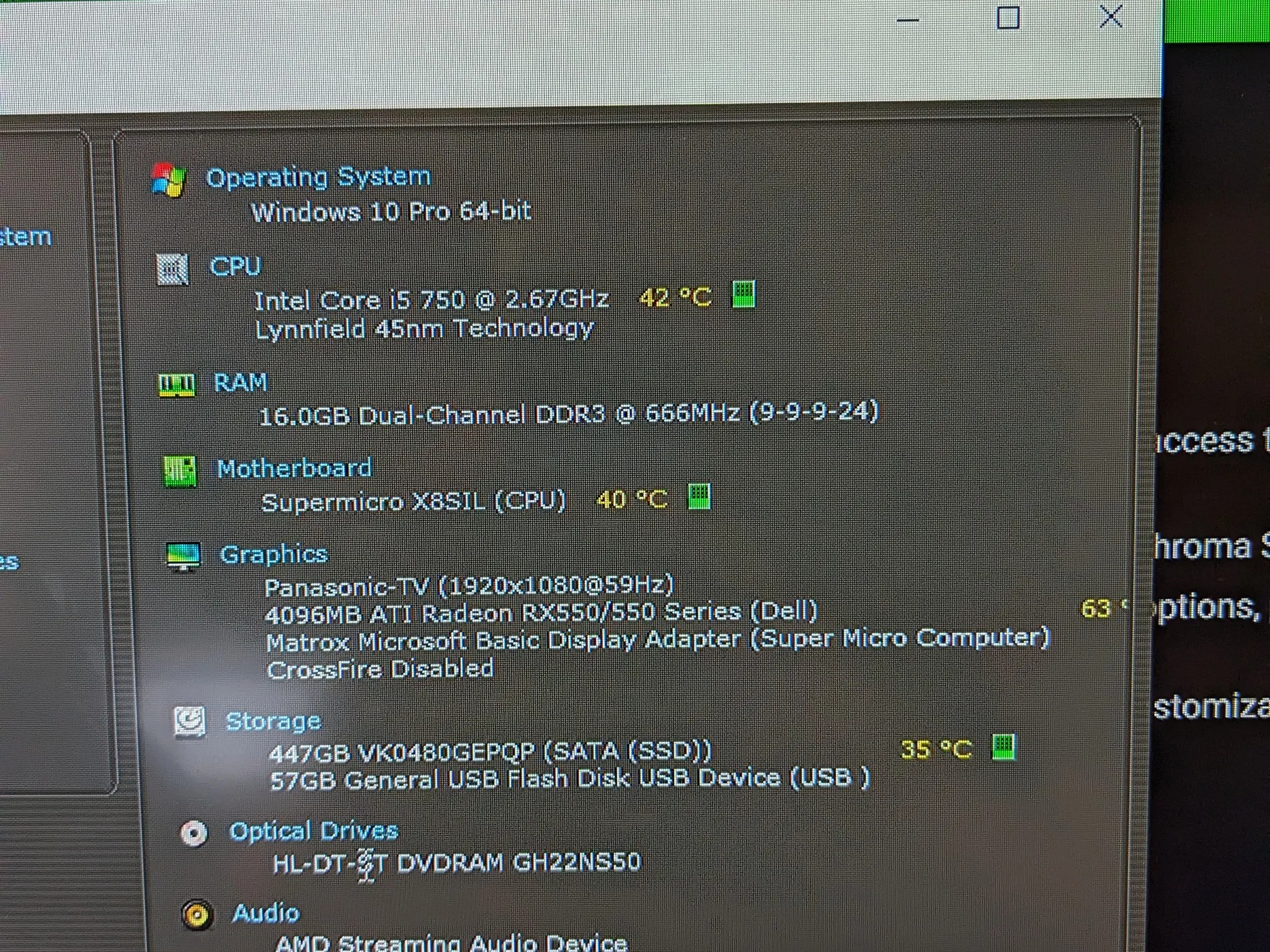 FREE SHIP||"Sonderangebote"|| i5-750, RX 550 4GB, 480GB SSD, 16GB RAM, Win10, WiFi, RGB (READ DESC!)