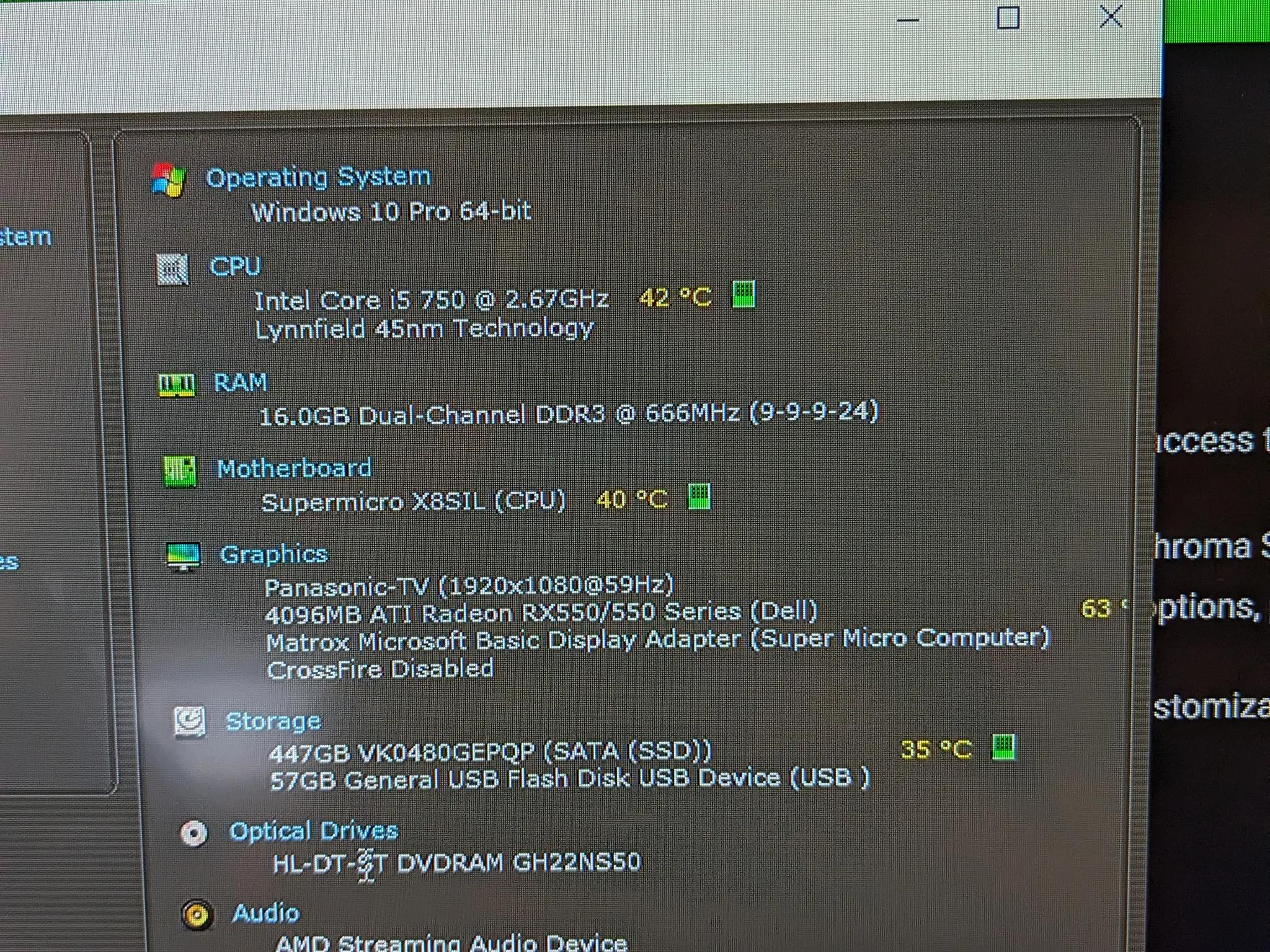FREE SHIP||"Sonderangebote"|| i5-750, RX 550 4GB, 480GB SSD, 16GB RAM, Win10, WiFi, RGB (READ DESC!)