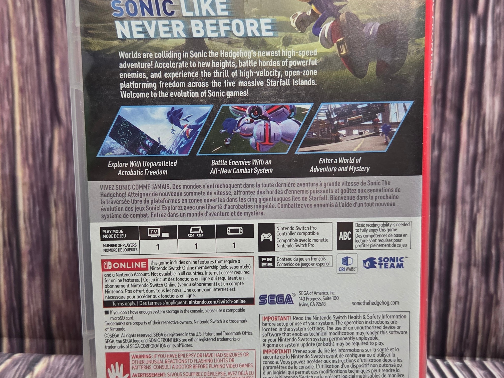 Sonic Frontiers Nintendo Switch