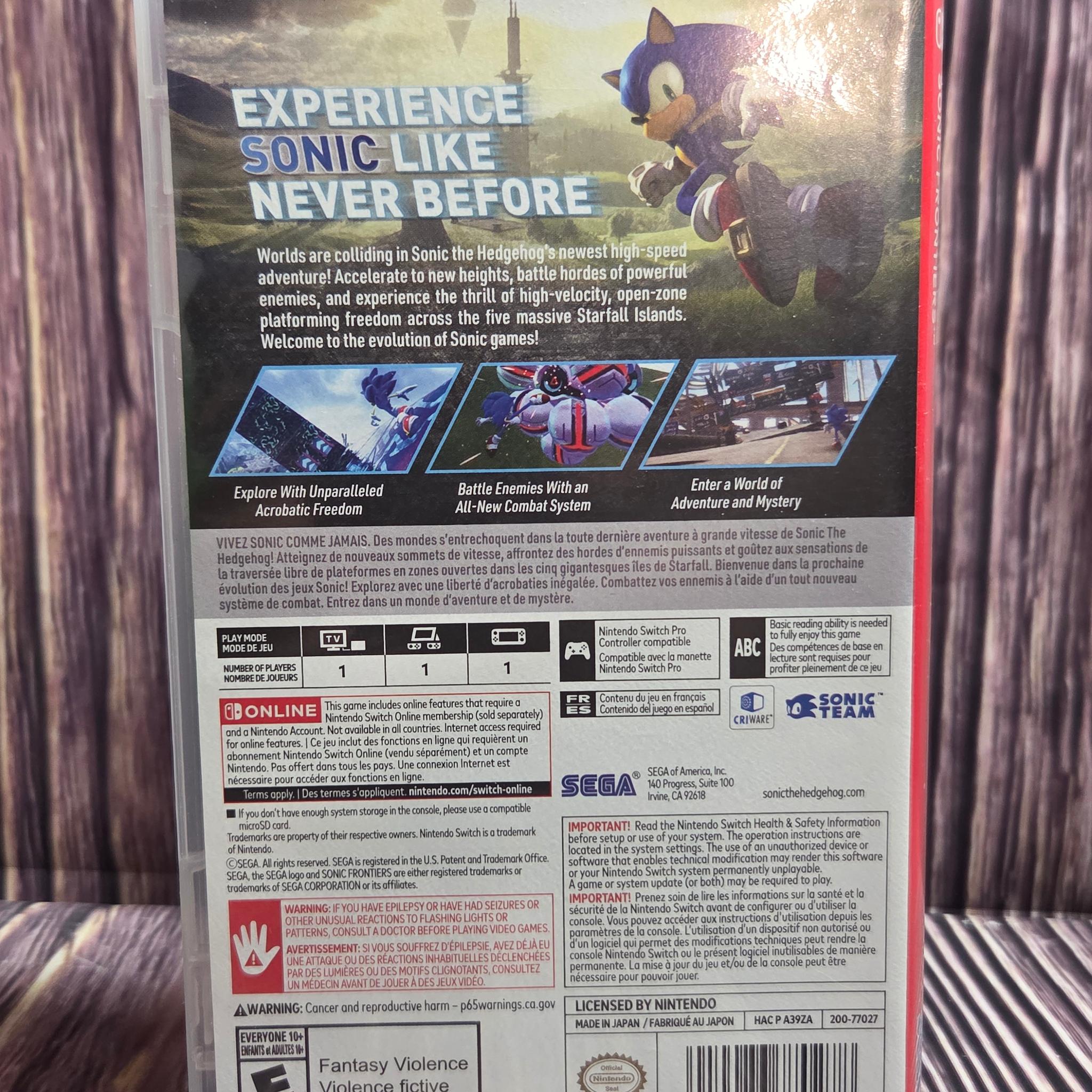 Sonic Frontiers Nintendo Switch