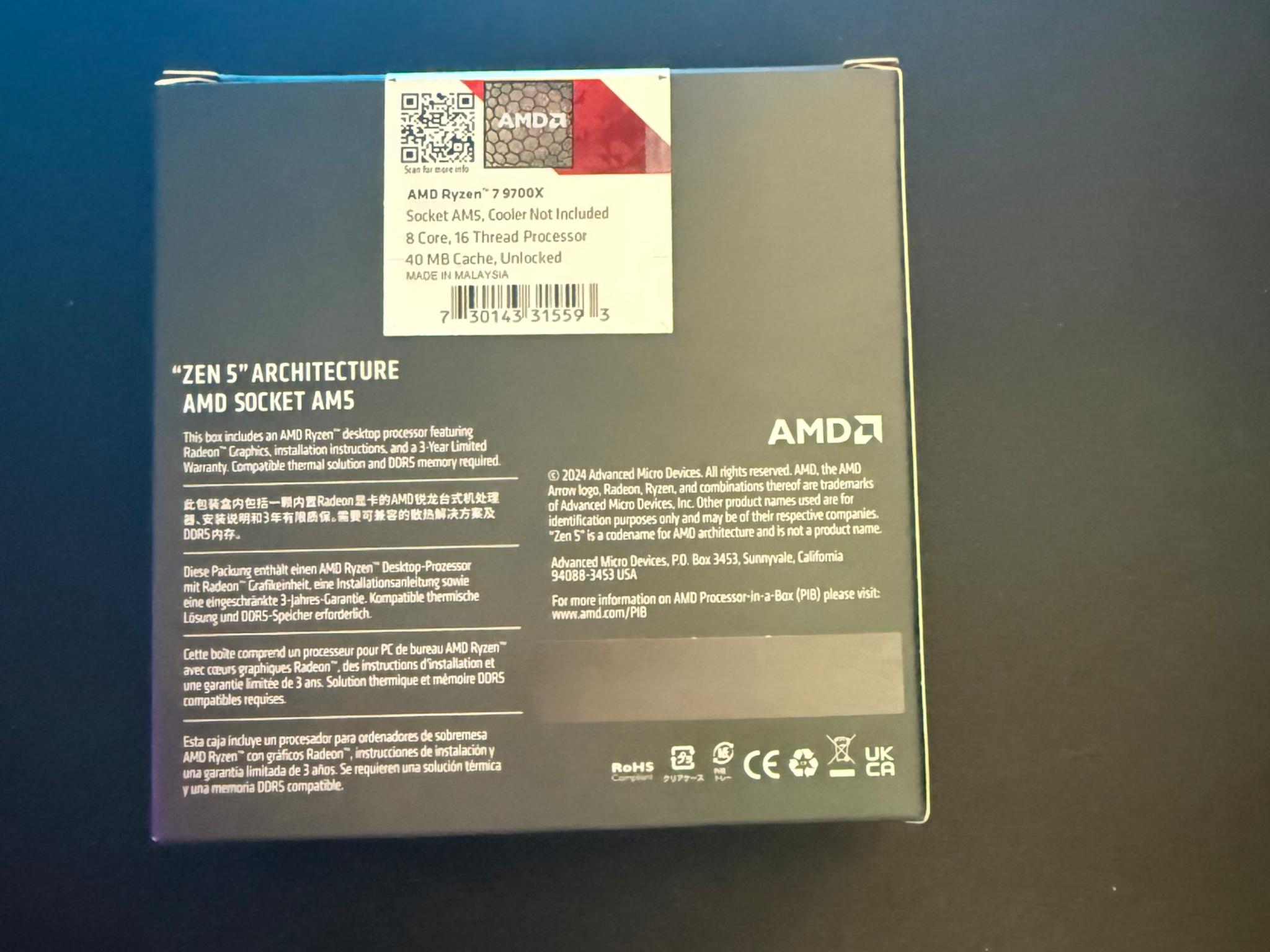 BNIB AMD Ryzen 7 9700x