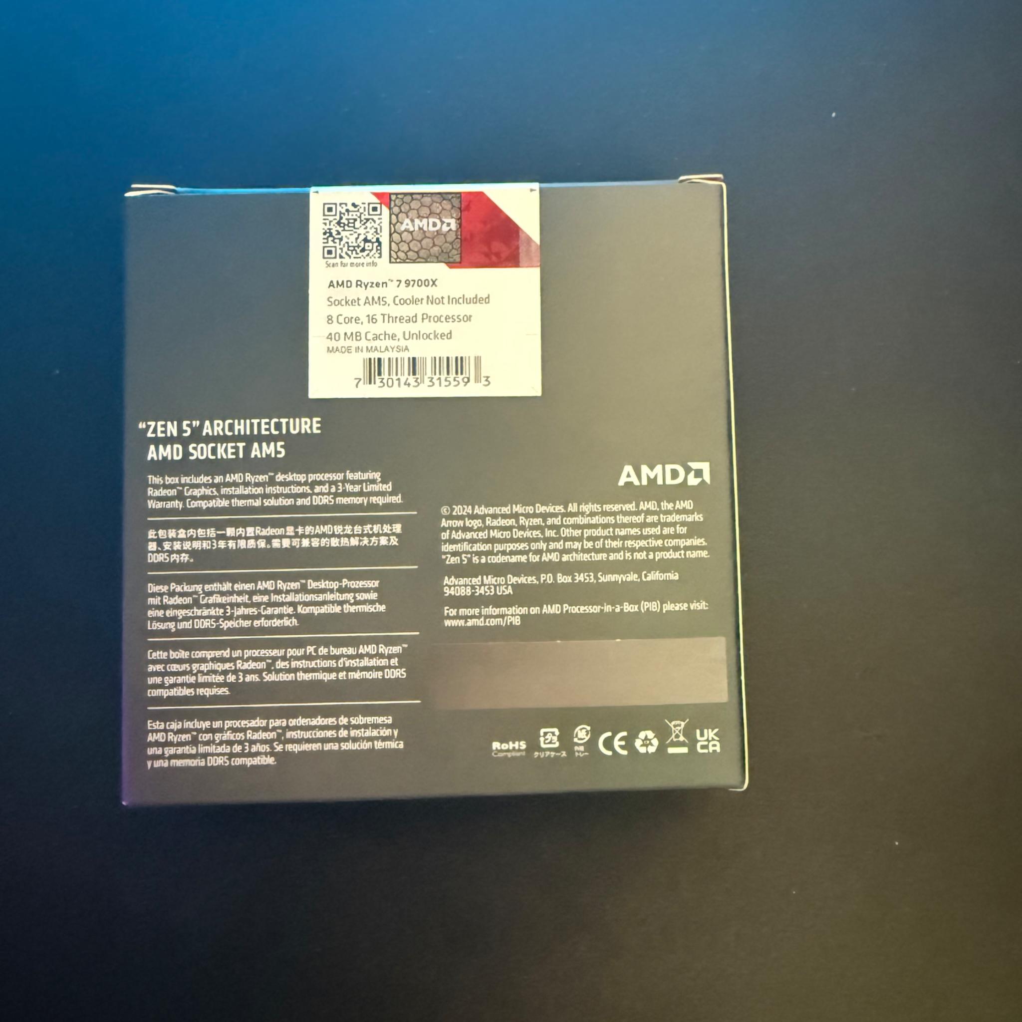 BNIB AMD Ryzen 7 9700x
