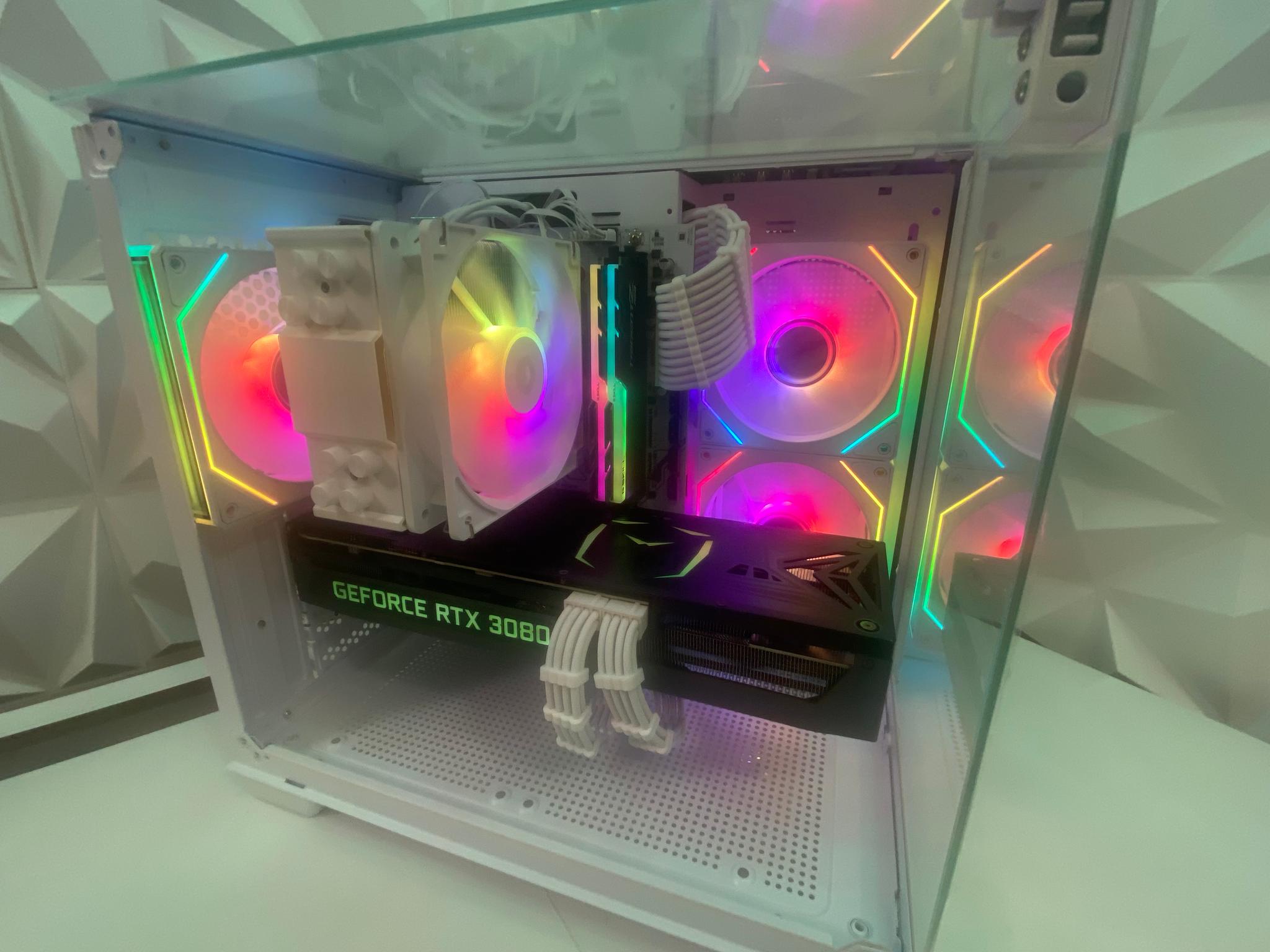 🎅🎅 White Elite Build – Ryzen 7 5700X + RTX 3080 10GB | 1440P/4K High FPS Ready