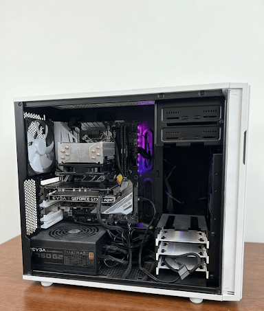 GTX 1660 super, I7 8700k Custom slick white Gaming PC Build