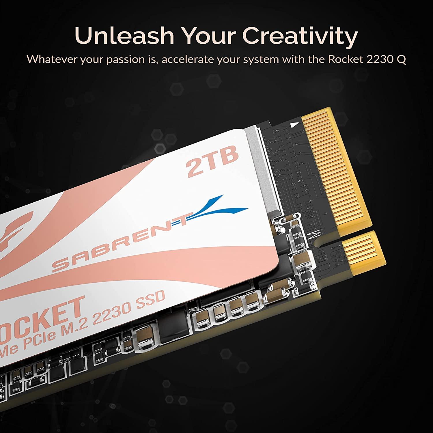 Steam Deck SSD 2TB SABRENT Rocket 2230 NVMe 4.0 High Performance PCIe 4.0 2TB