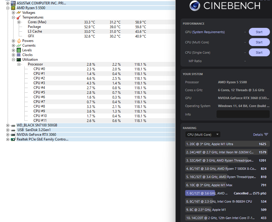 🔥 RTX 3060 • Ryzen 5 5500 • 16GB DDR4 RAM • 500GB NVMe • Tested • Ready to Game  • Ready to Ship🔥