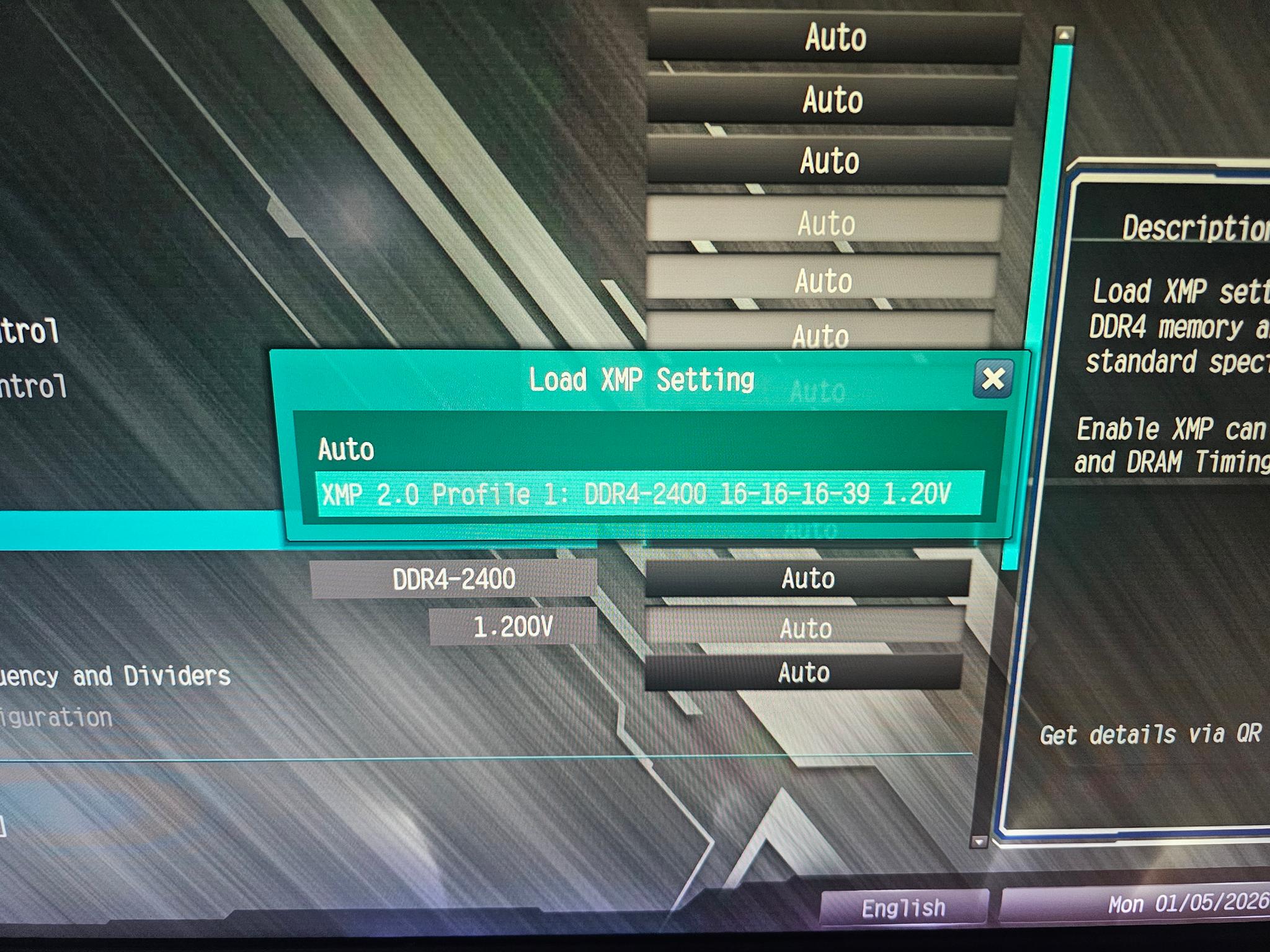 2×8 DDR4 2400MHz CL16 Ram