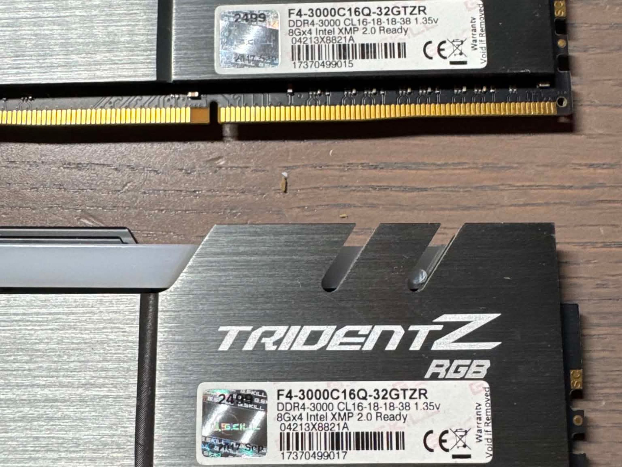 G.Skill Trident Z RGB 32GB RAM (4 x 8GB) DDR4-3000 CL16-18-18-38