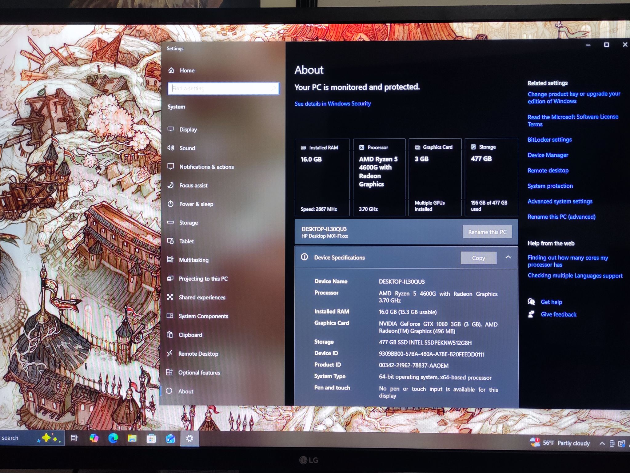 HP upgrade GTX 1060 3gb