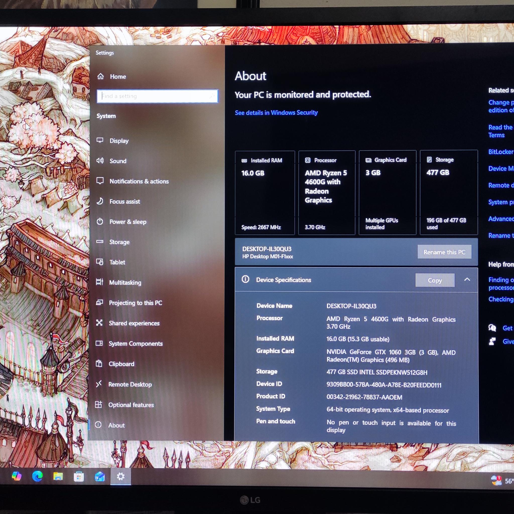 HP upgrade GTX 1060 3gb