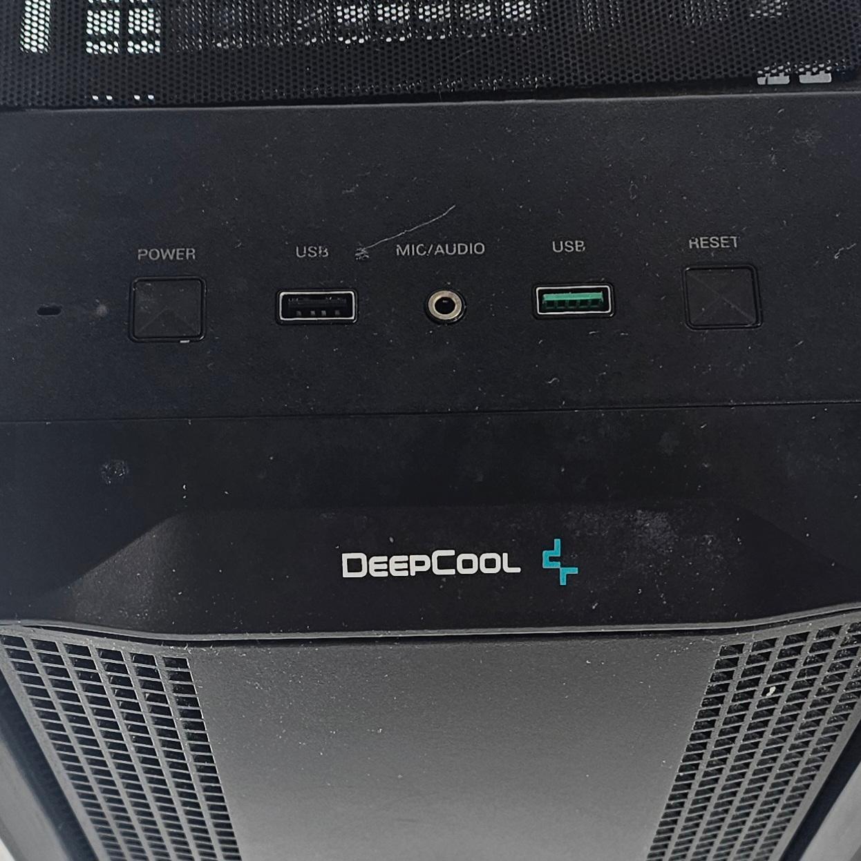 Black DeepCool PC Case with Tempered Glass w/ 3 Fans