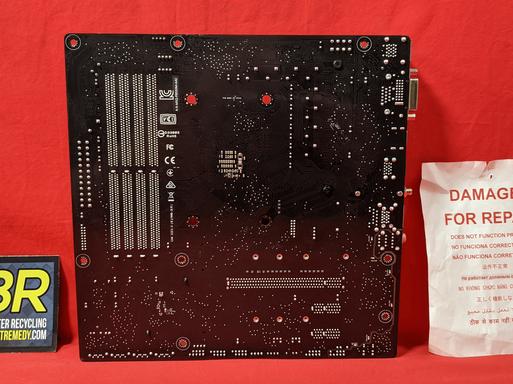 *AS IS/FOR REPAIR* Asus Prime B550M-A AC AMD Socket AM4 DDR4 MicroATX Desktop Motherboard No I/O