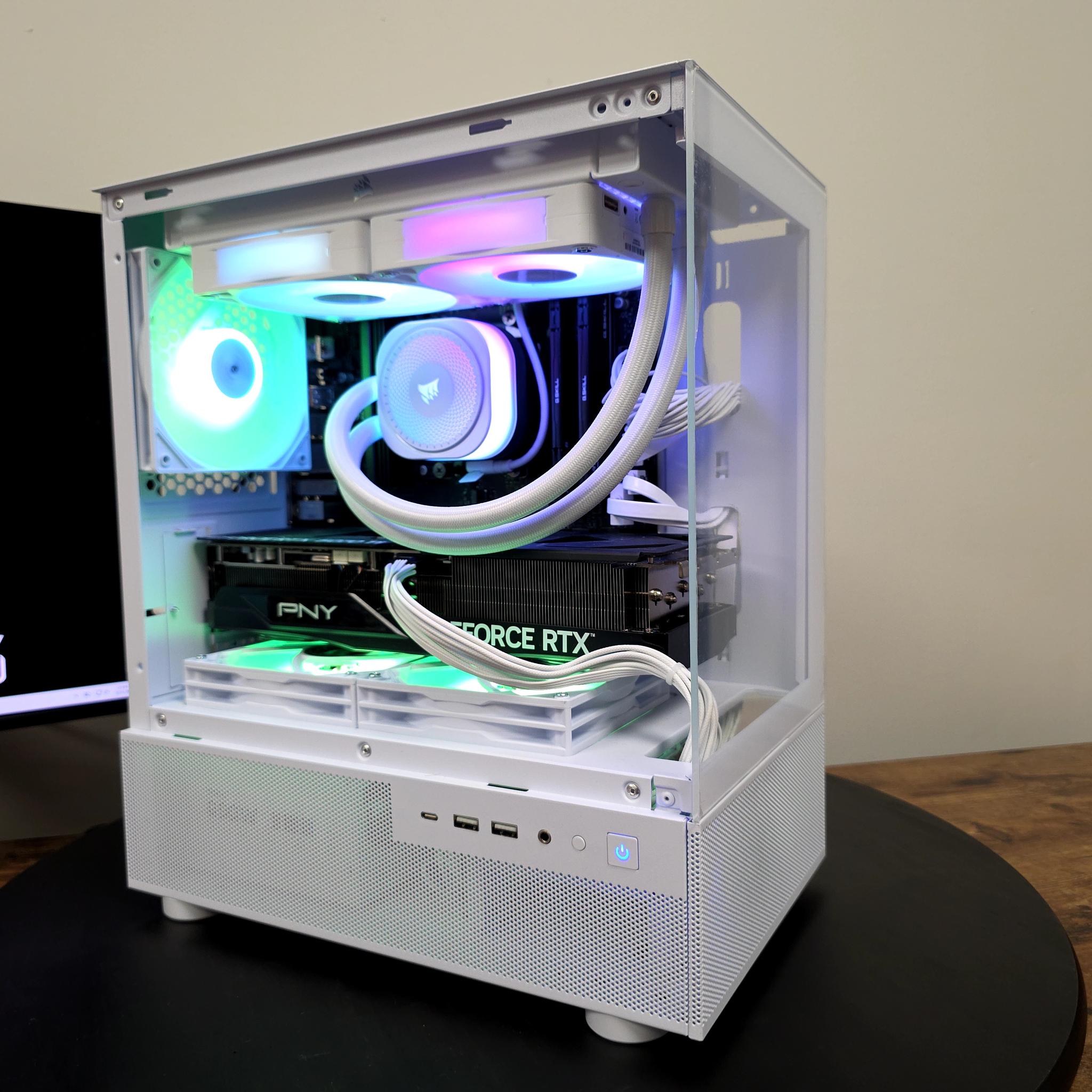 🔥 Ryzen 7 7700 + RTX 5070 Ti 16GB Gaming PC 🔥 💻 32GB DDR5 6000 | 2TB NVMe SSD | White RGB Build