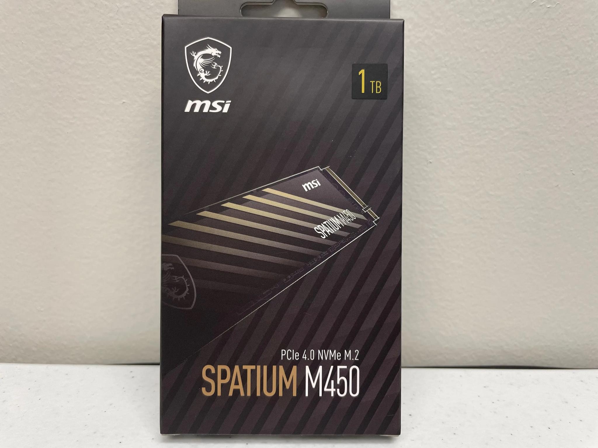NEW MSI 1TB Spatium M450 PCIE4.0