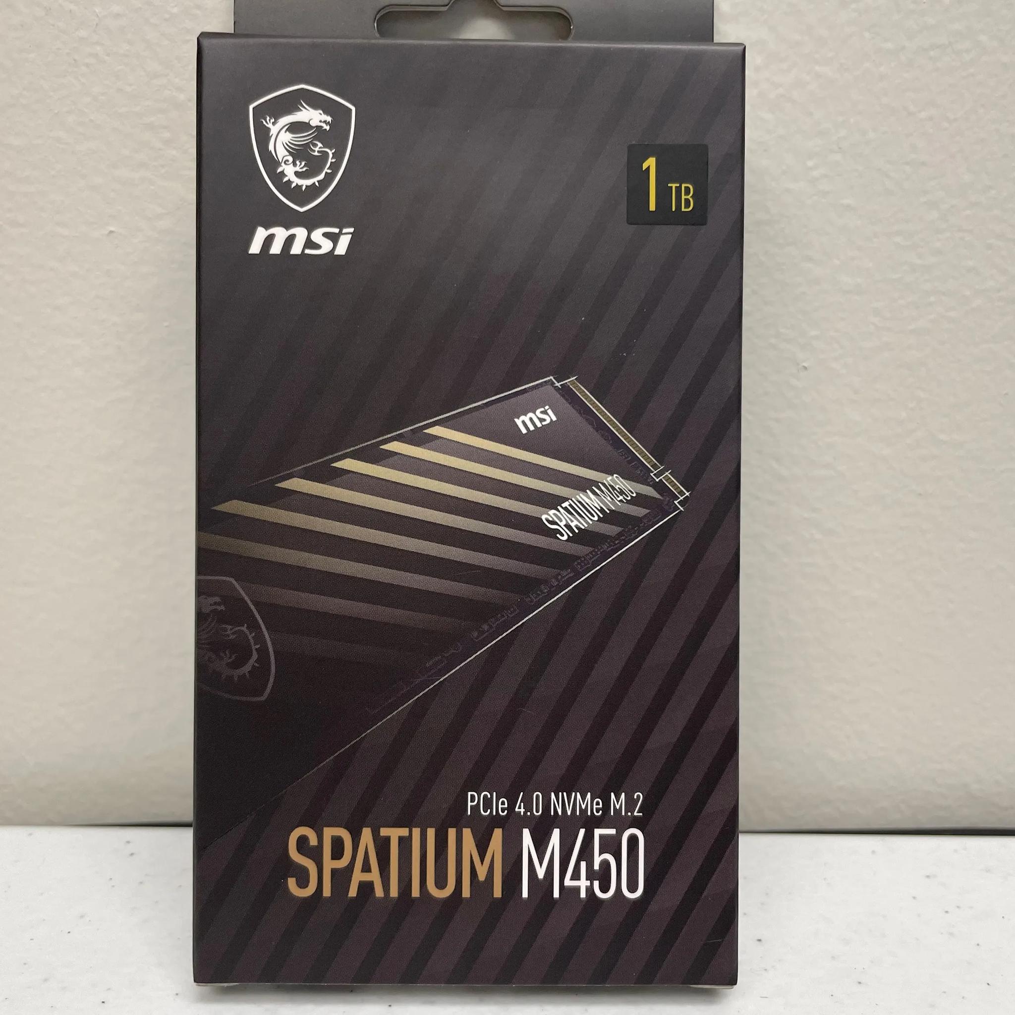 NEW MSI 1TB Spatium M450 PCIE4.0