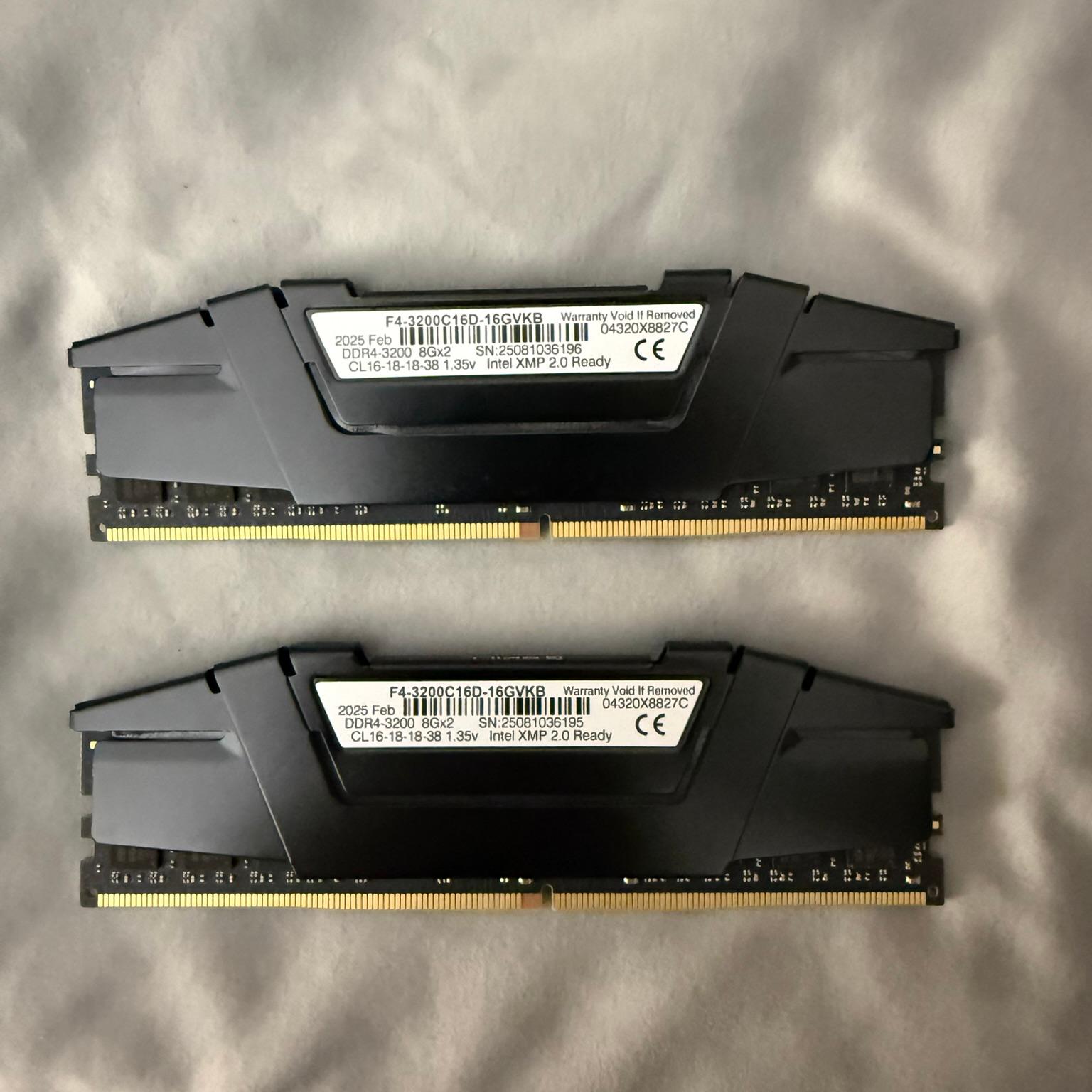 G.SKILL Ripjaws Series 16GB (2 x 8GB) 260-Pin DDR4-3200
