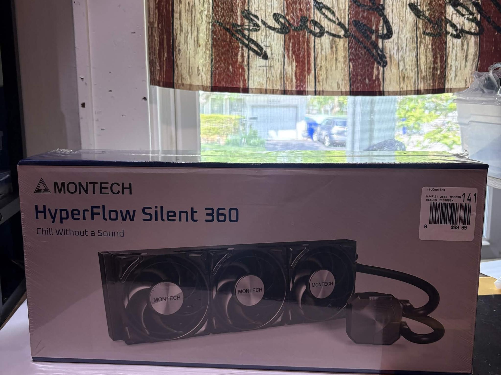 Montech HyperFlow Silent 360 AIO Liquid CPU Cooler 360mm New/Open Box (ED)
