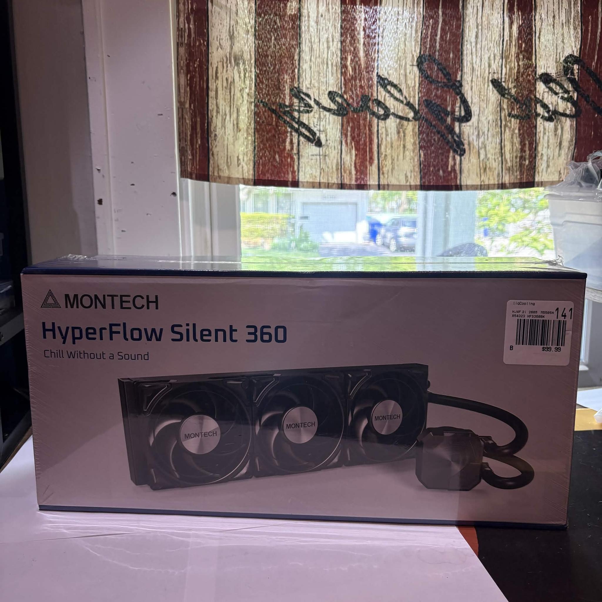 Montech HyperFlow Silent 360 AIO Liquid CPU Cooler 360mm New/Open Box (ED)