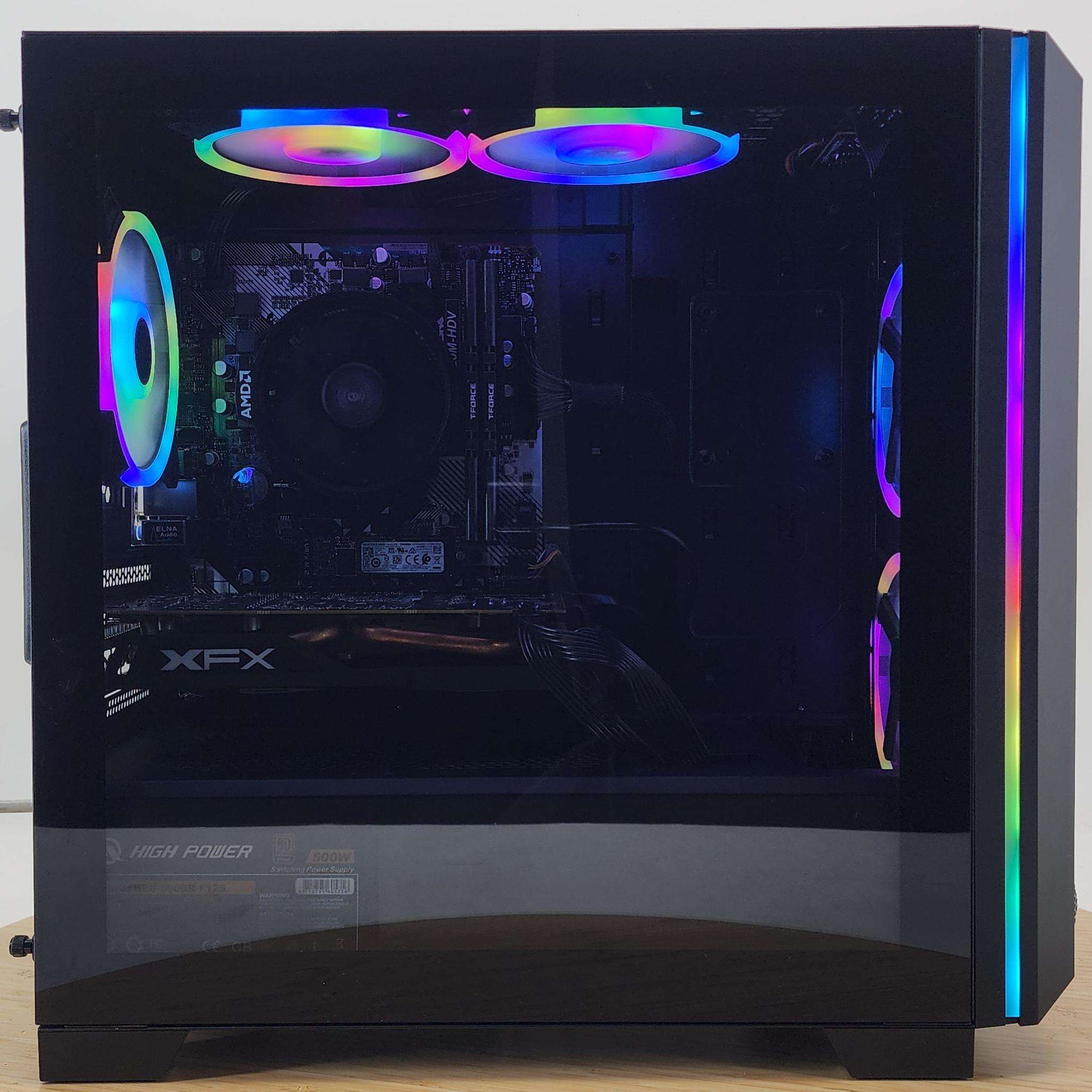 Gaming PC Ryzen 3 2300X 16GB RAM 256GB SSD + 1TB HDD RX 470 8GB Win11 Computer