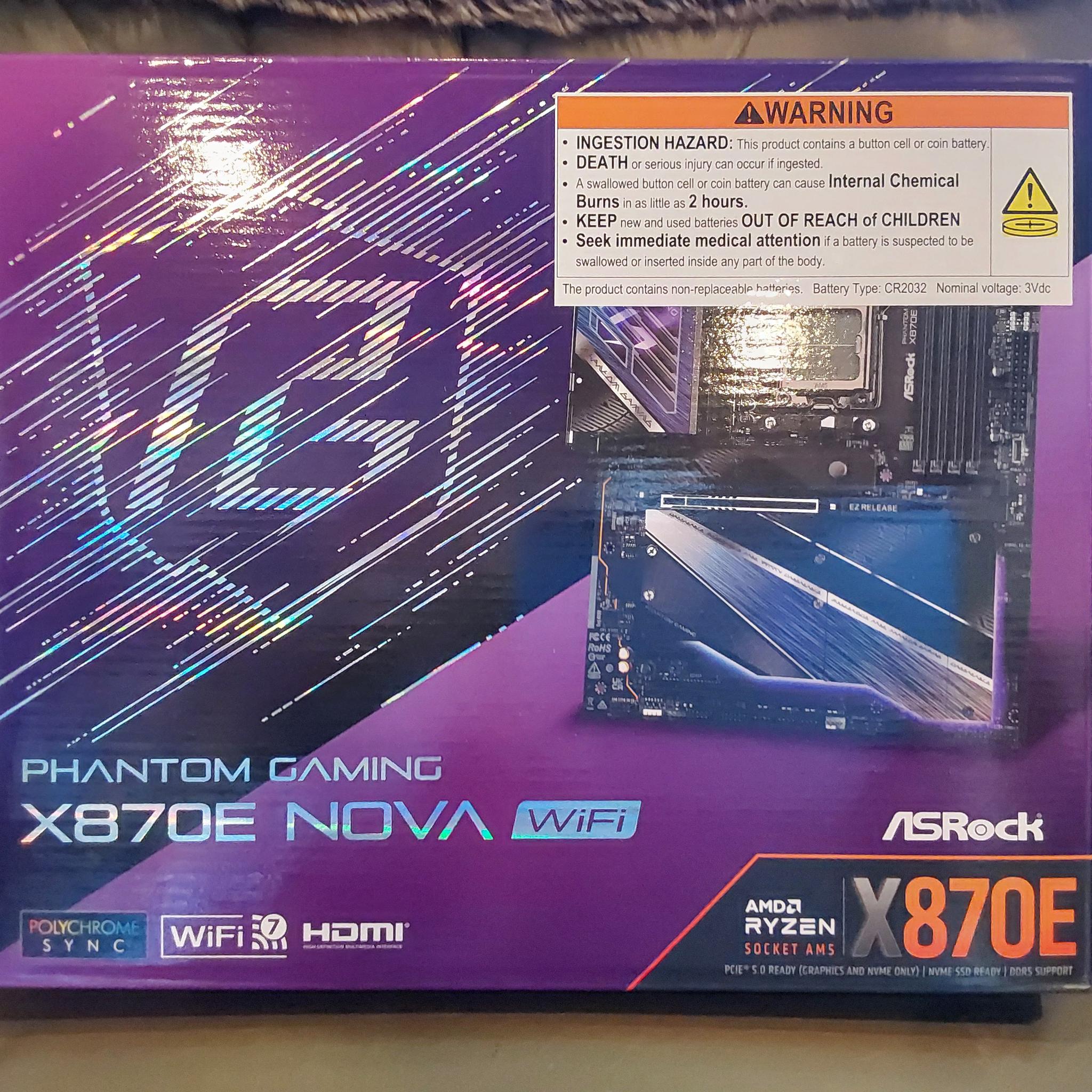 ASRock X870E NOVA WIFI AMD AM5 X870E ATX Motherboard  (NEW & UNUSED!)