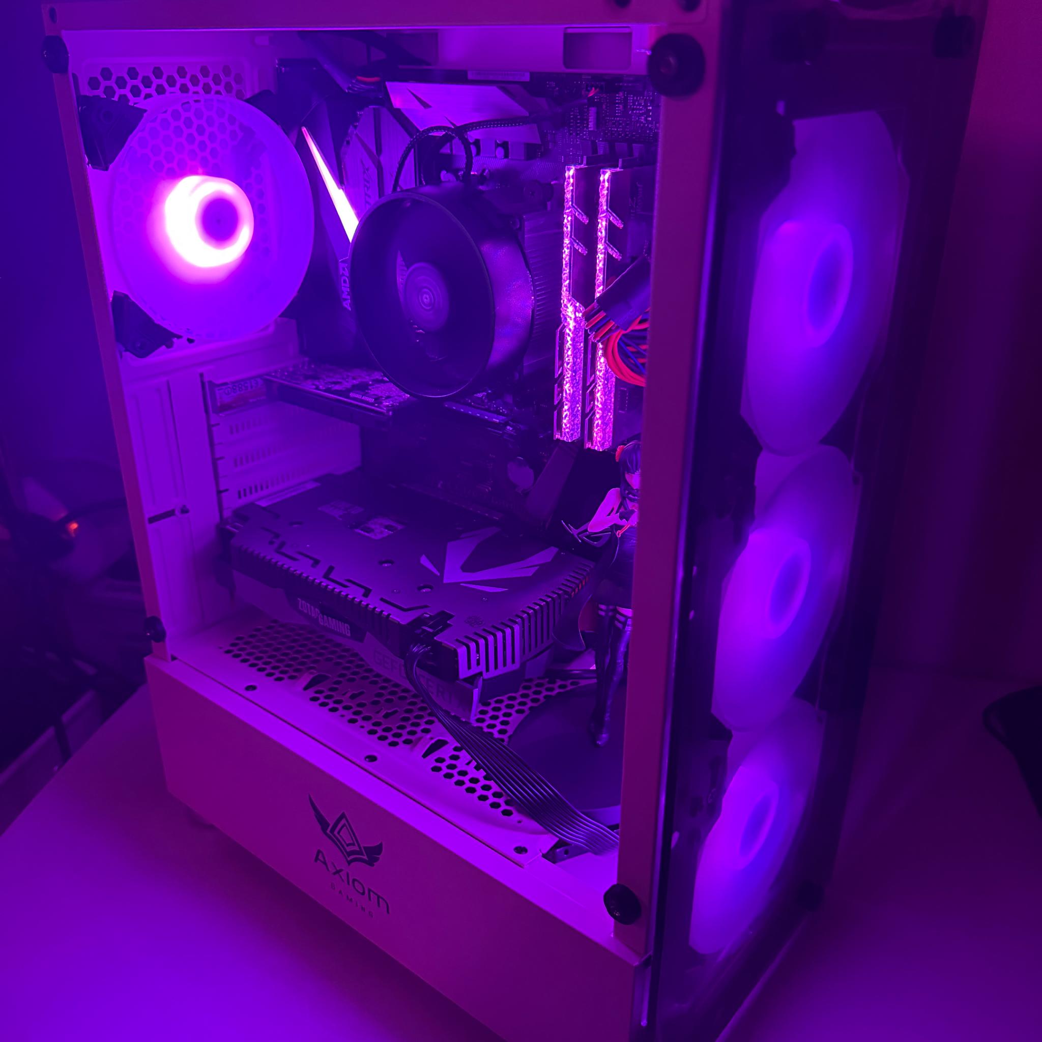 Pink Sparkle✨ Gaming PC | Ryzen 5 2600X | RTX 2060 | 16GB RAM | 120GB SSD/1.5TB HDD | Windows 11 Pro