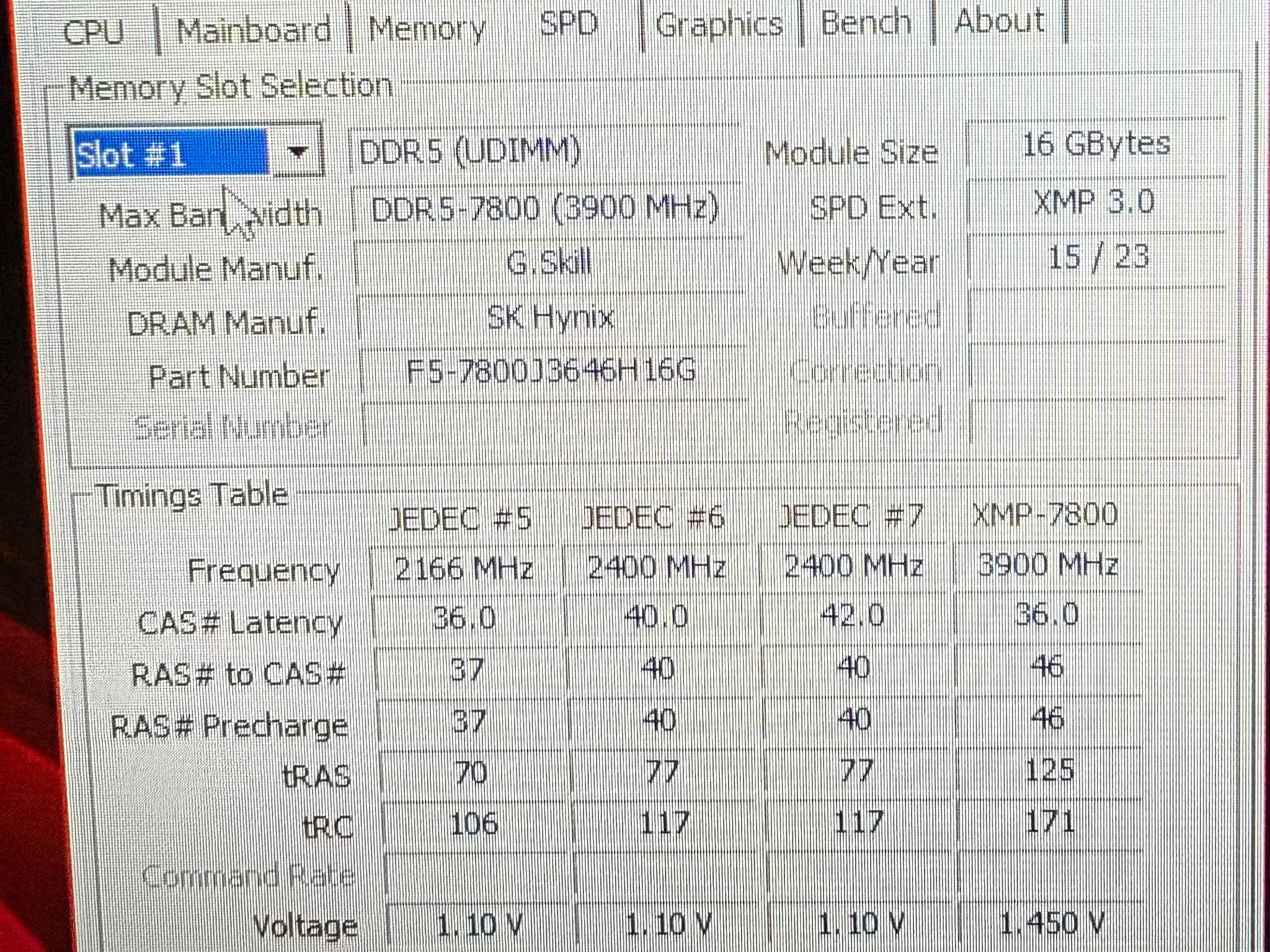 G.SKILL Trident Z5 RGB 32GB (2x16GB) DDR5-7800 CL36 RAM