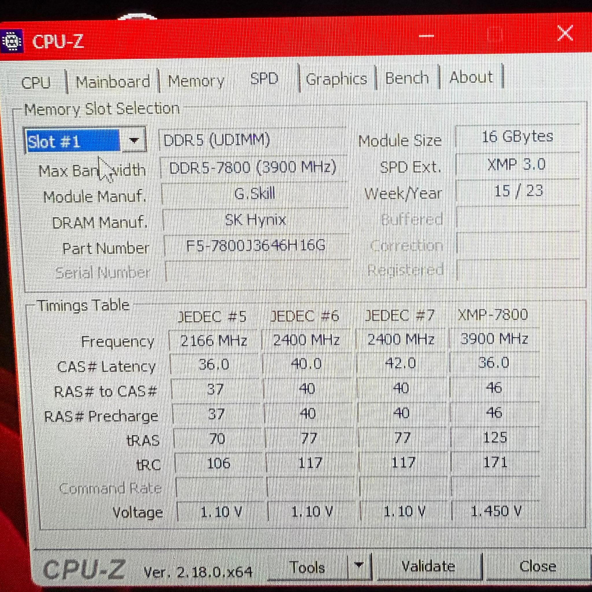 G.SKILL Trident Z5 RGB 32GB (2x16GB) DDR5-7800 CL36 RAM