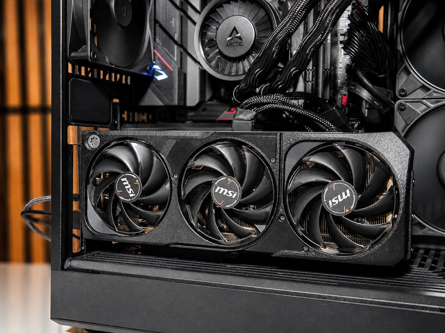 ALL Black V2 | RTX 5080| Ryzen 9 7900x | 32GB DDR5 | 1TB NVME | GOLD PSU | Windows 11 | WIFI