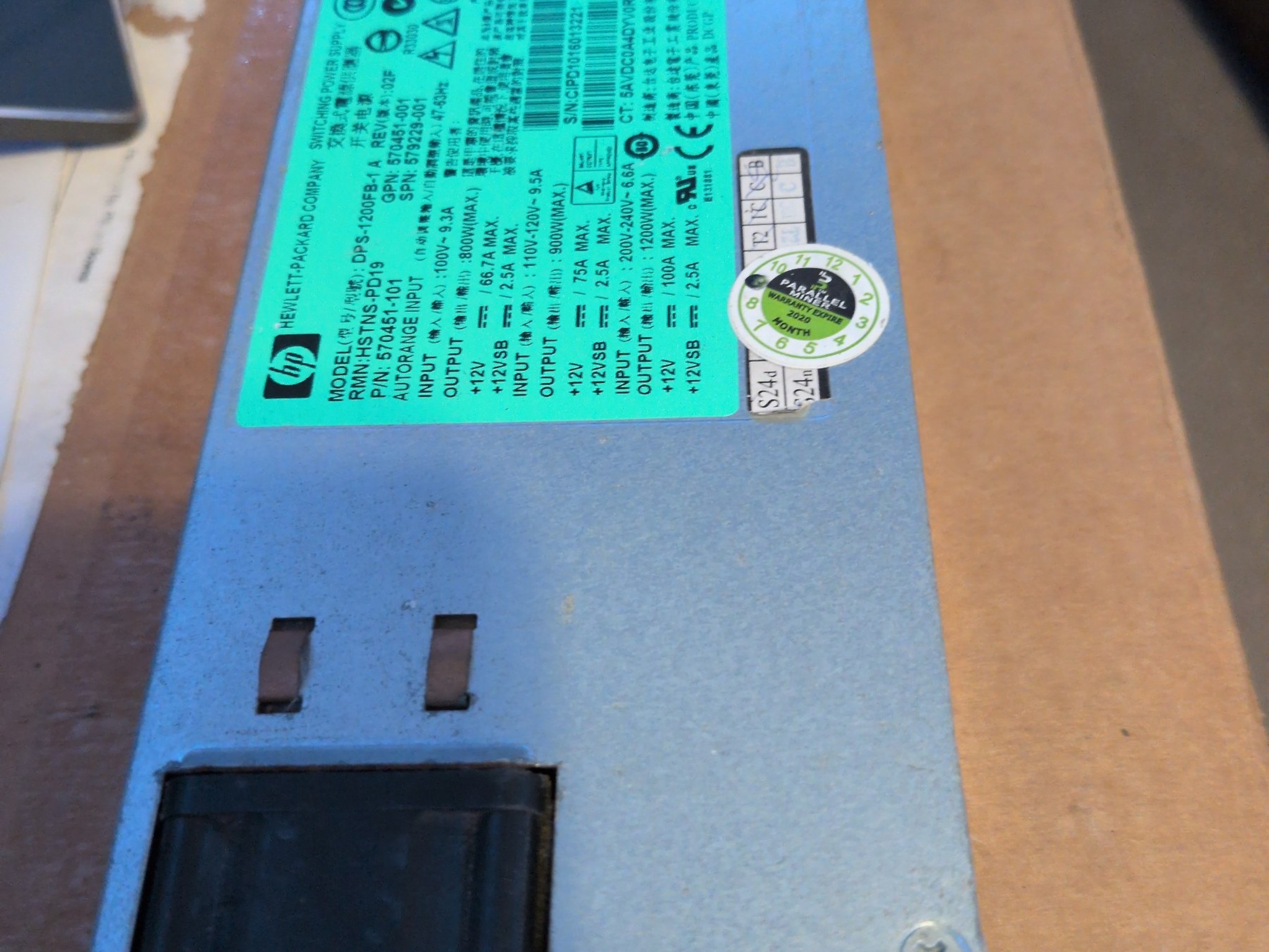 HP 1200W Server PSU Kit - Breakout Board Edge Chip - Parts/Repair